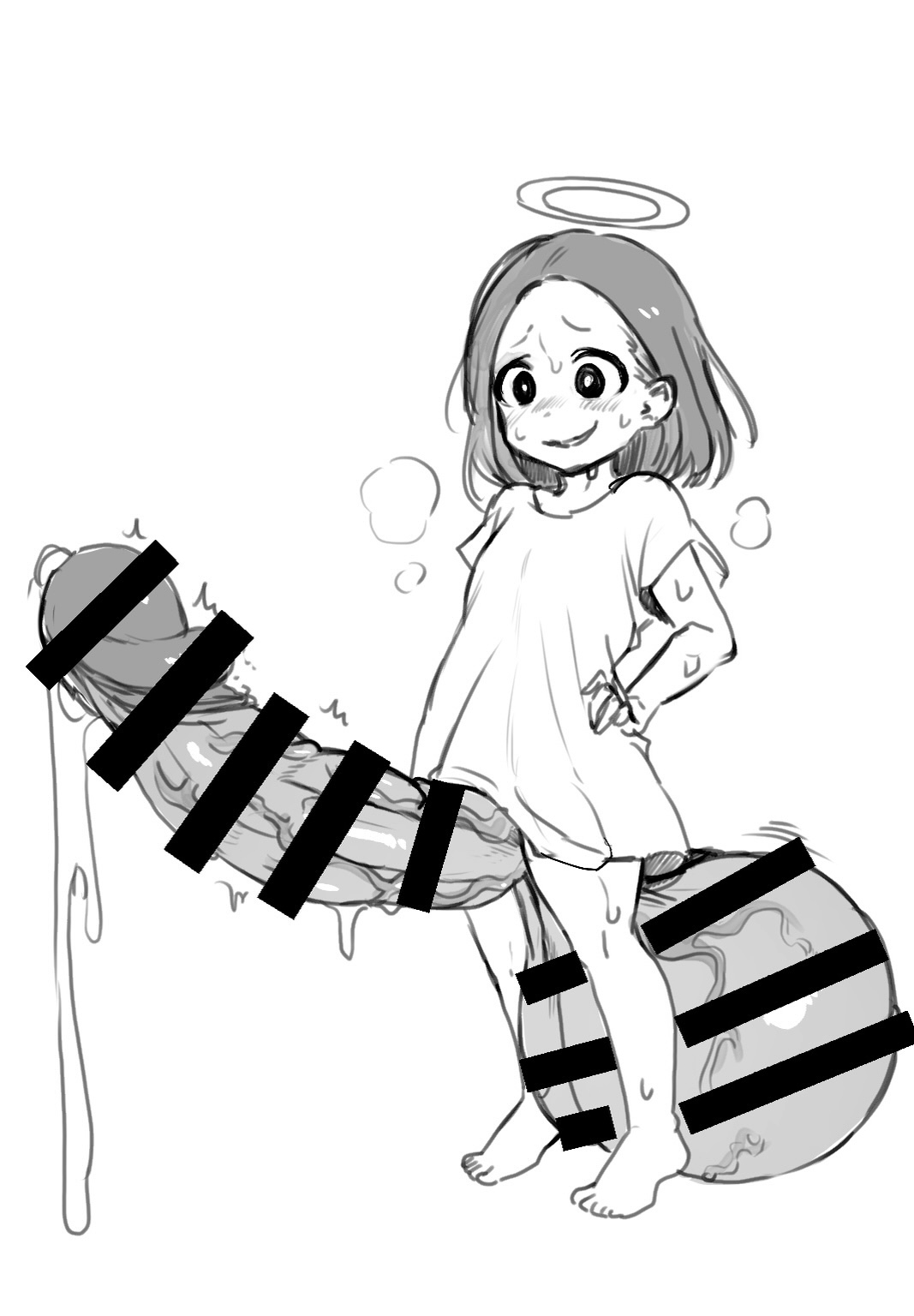 [kitsunekopandanuki (pandanuki)] Yokkyuu Fuman Damegami [Futanari Chinpo Sword] o Sazukemasu. [Spanish] [Amaterasu] Bildnummer 35