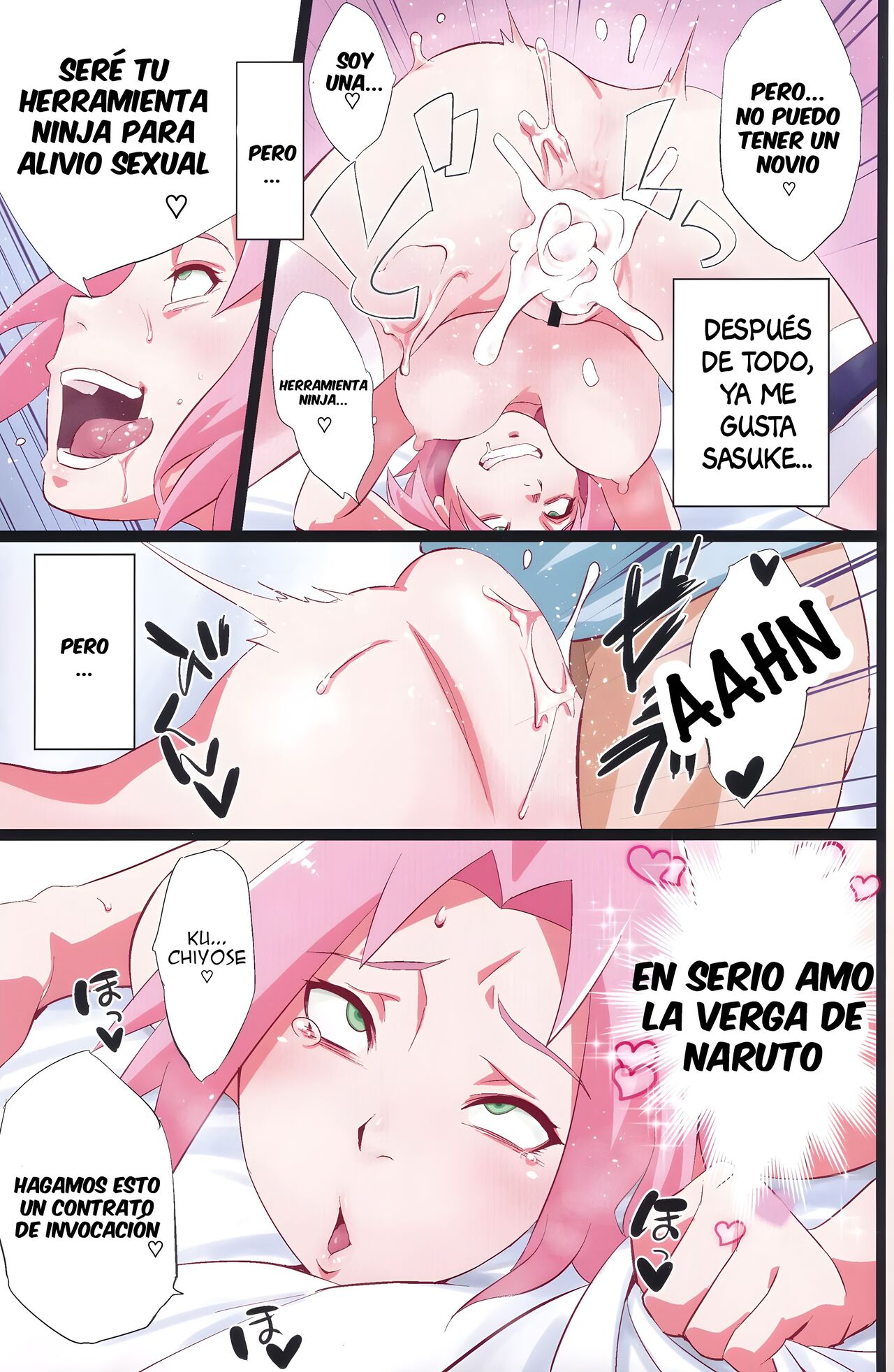 [Karakishi Youhei-dan Shinga (Sahara Wataru)] NARUTOP PINK (Naruto) [Spanish] image number 18