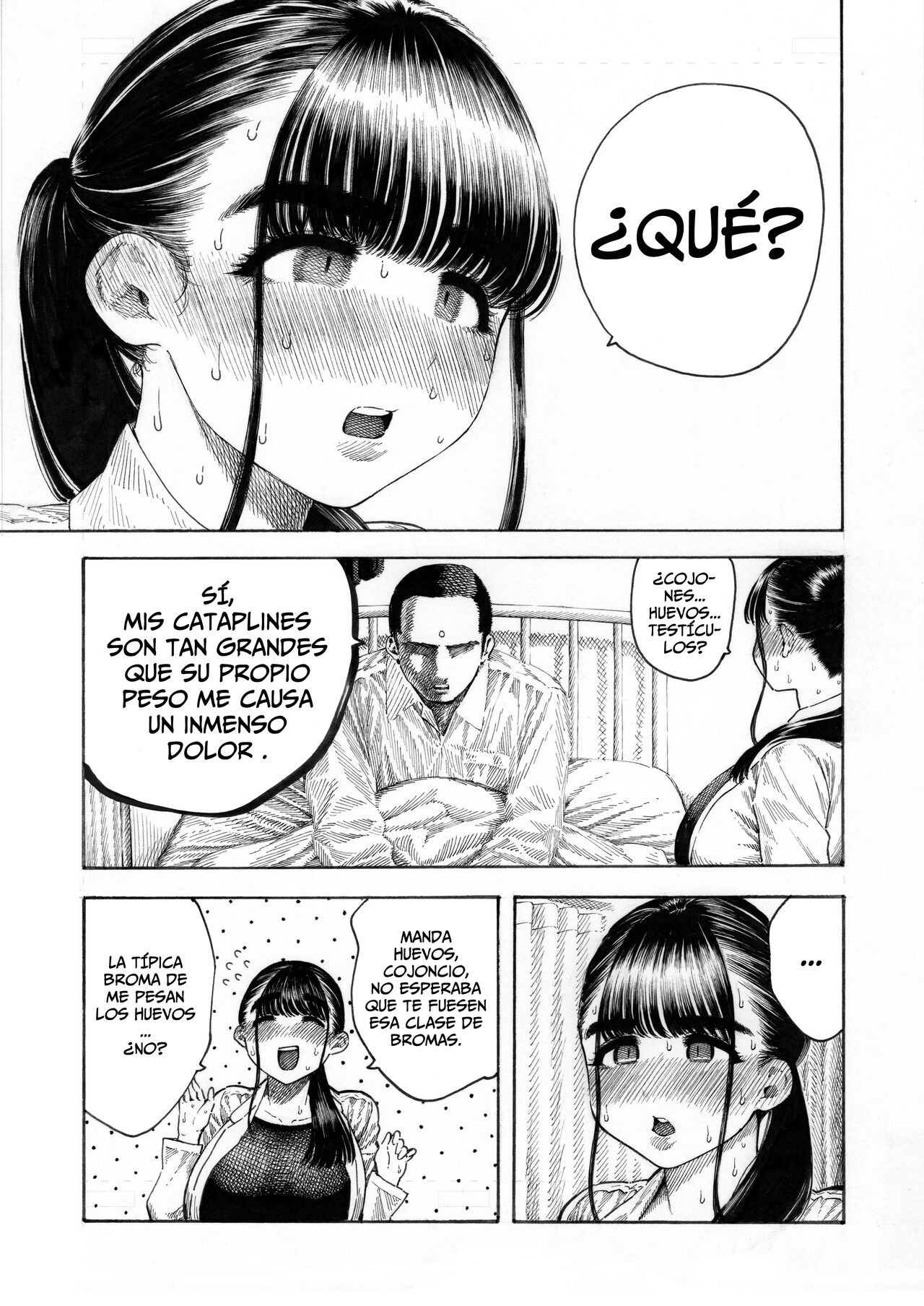 [Hiruneya-san (Hirune, Yotsuya Keitaro)] Una Historia de Tres Pares de Cojonazos - Sekaiichi Kintama ga Dekai Koukousei no Hanashi [Spanish] [Horchata Scans] 图片编号 9