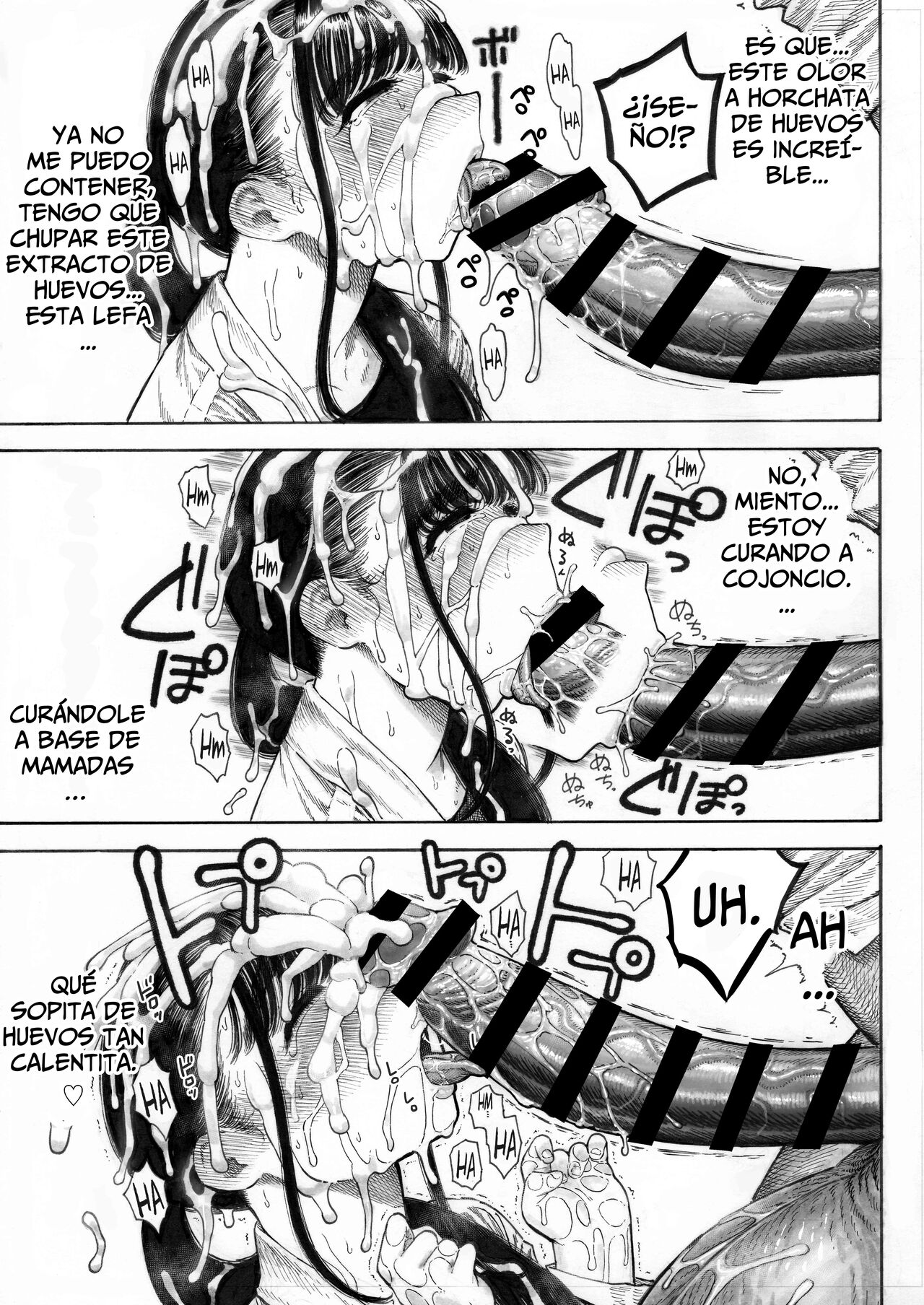 [Hiruneya-san (Hirune, Yotsuya Keitaro)] Una Historia de Tres Pares de Cojonazos - Sekaiichi Kintama ga Dekai Koukousei no Hanashi [Spanish] [Horchata Scans] 图片编号 19