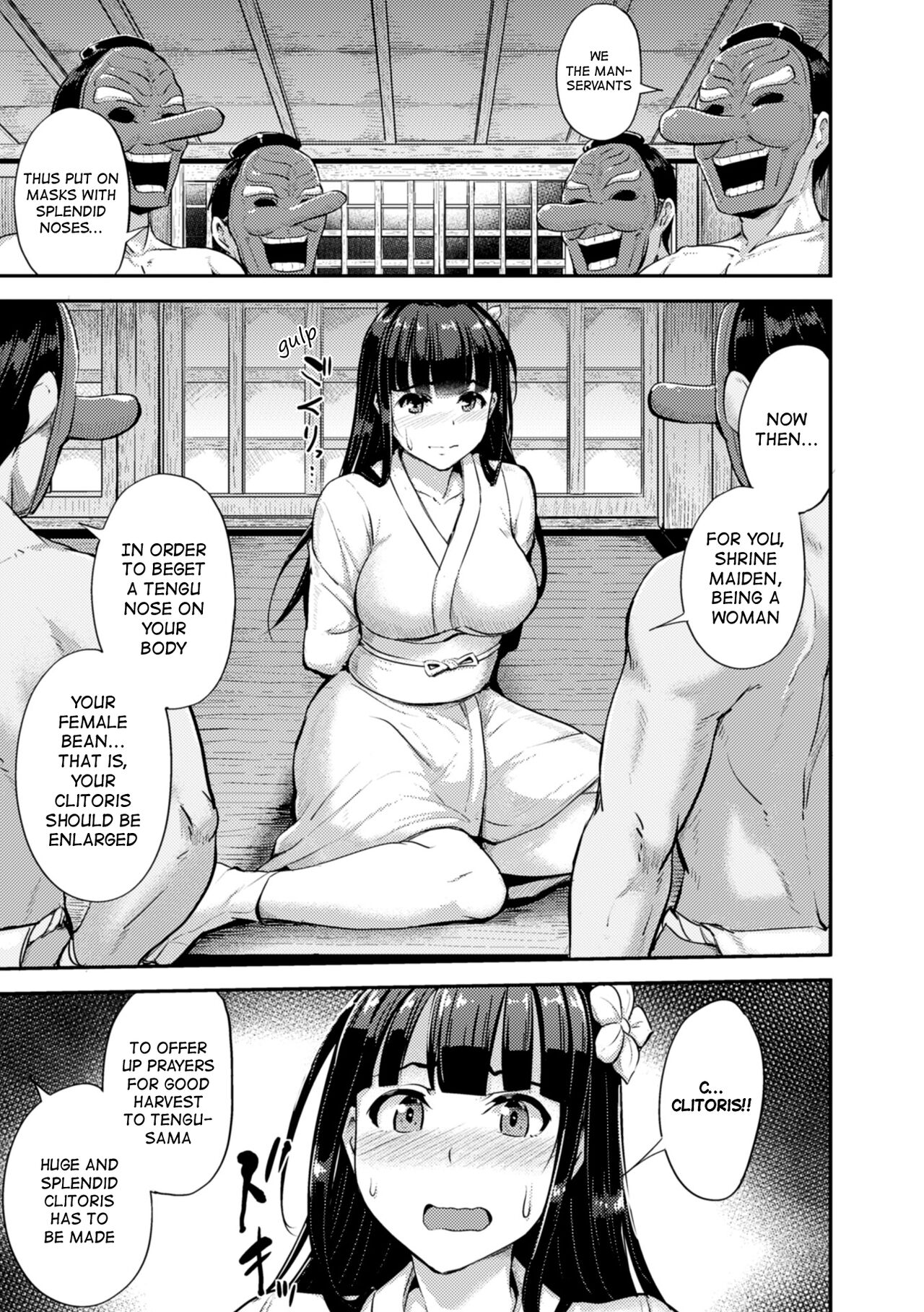 [Yayo] Tengusai Inkaku no Gi | Tengu Festival clitoris ceremony (2D Comic Magazine Dekakuri Bishoujo Kuriiki Jigoku Vol. 2) [English] [защёчный translations] [Digital] 图片编号 3