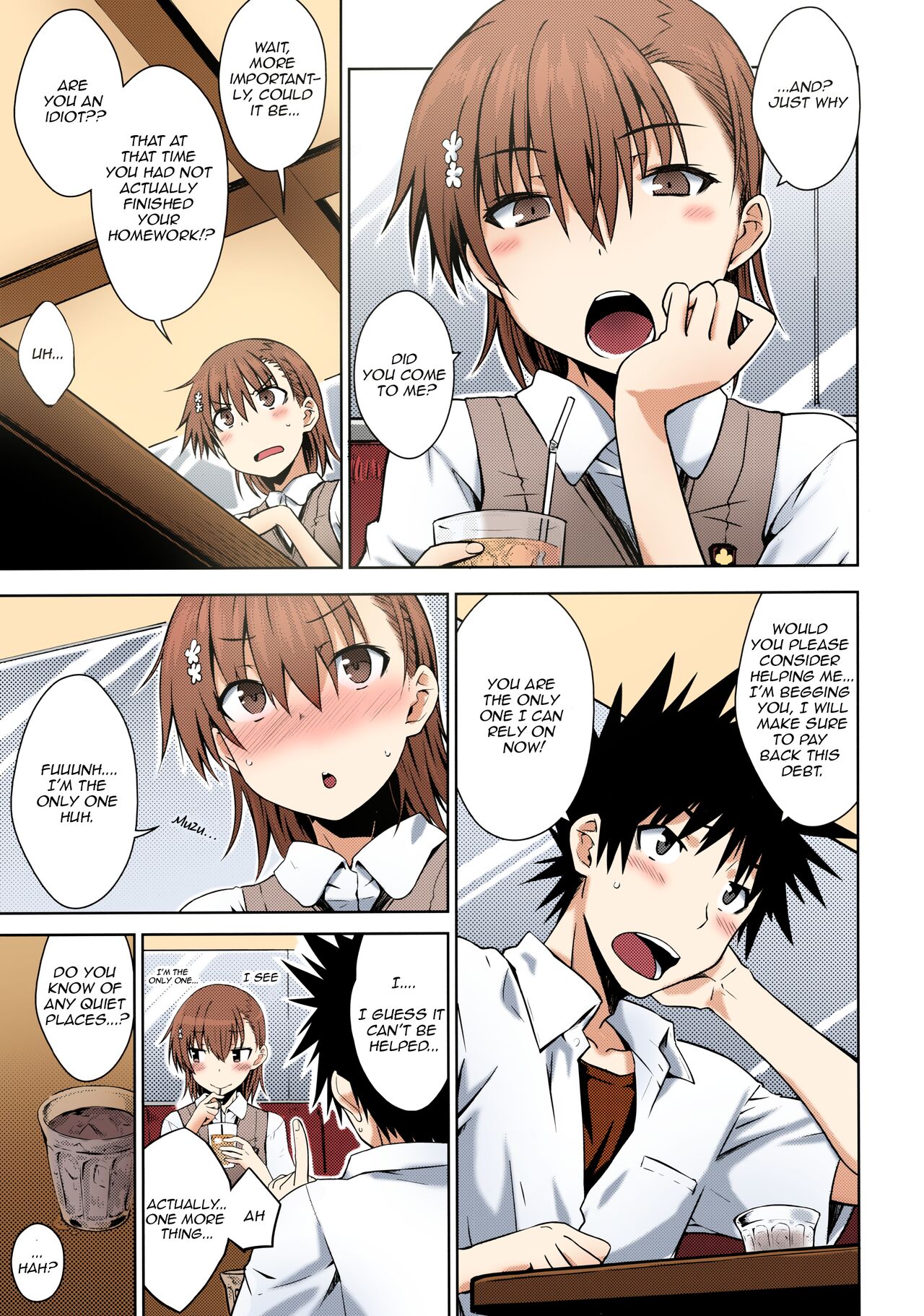(C92) [Aspergillus (Okara)] Natsuyasumi no Shukudai | Summer homework (Toaru Kagaku no Railgun) [English] [EHCOVE] [Colorized] 图片编号 6