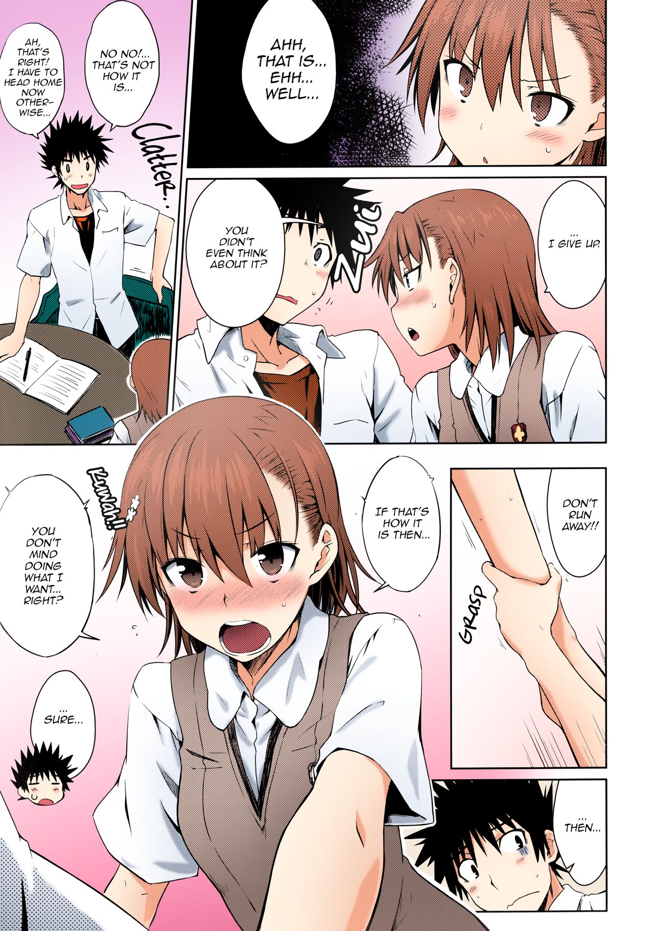 (C92) [Aspergillus (Okara)] Natsuyasumi no Shukudai | Summer homework (Toaru Kagaku no Railgun) [English] [EHCOVE] [Colorized] 图片编号 8