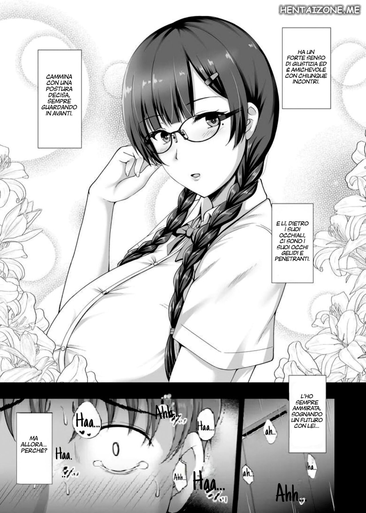 [Taishou Romanesque (Toono Suika)] Kanojo ga Megane o Hazushita Wake ~Kataomoi no Kyonyuu Iinchou ga Yarichin Kareshi ni Somerareru made~ | Alla Rappresentante di Classe piacciono gli Uomini Forti [Italian] [Digital] numero di immagine  3