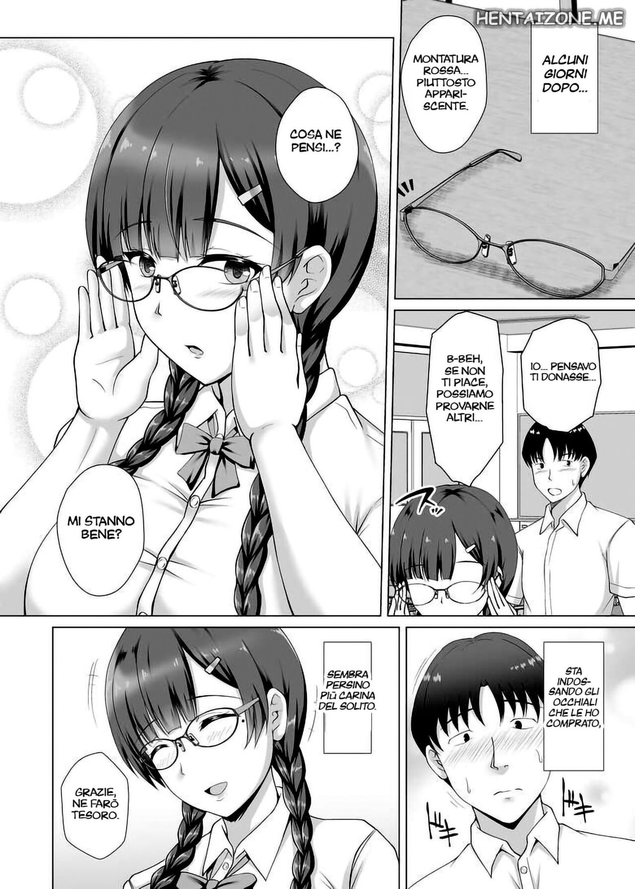 [Taishou Romanesque (Toono Suika)] Kanojo ga Megane o Hazushita Wake ~Kataomoi no Kyonyuu Iinchou ga Yarichin Kareshi ni Somerareru made~ | Alla Rappresentante di Classe piacciono gli Uomini Forti [Italian] [Digital] numero di immagine  10