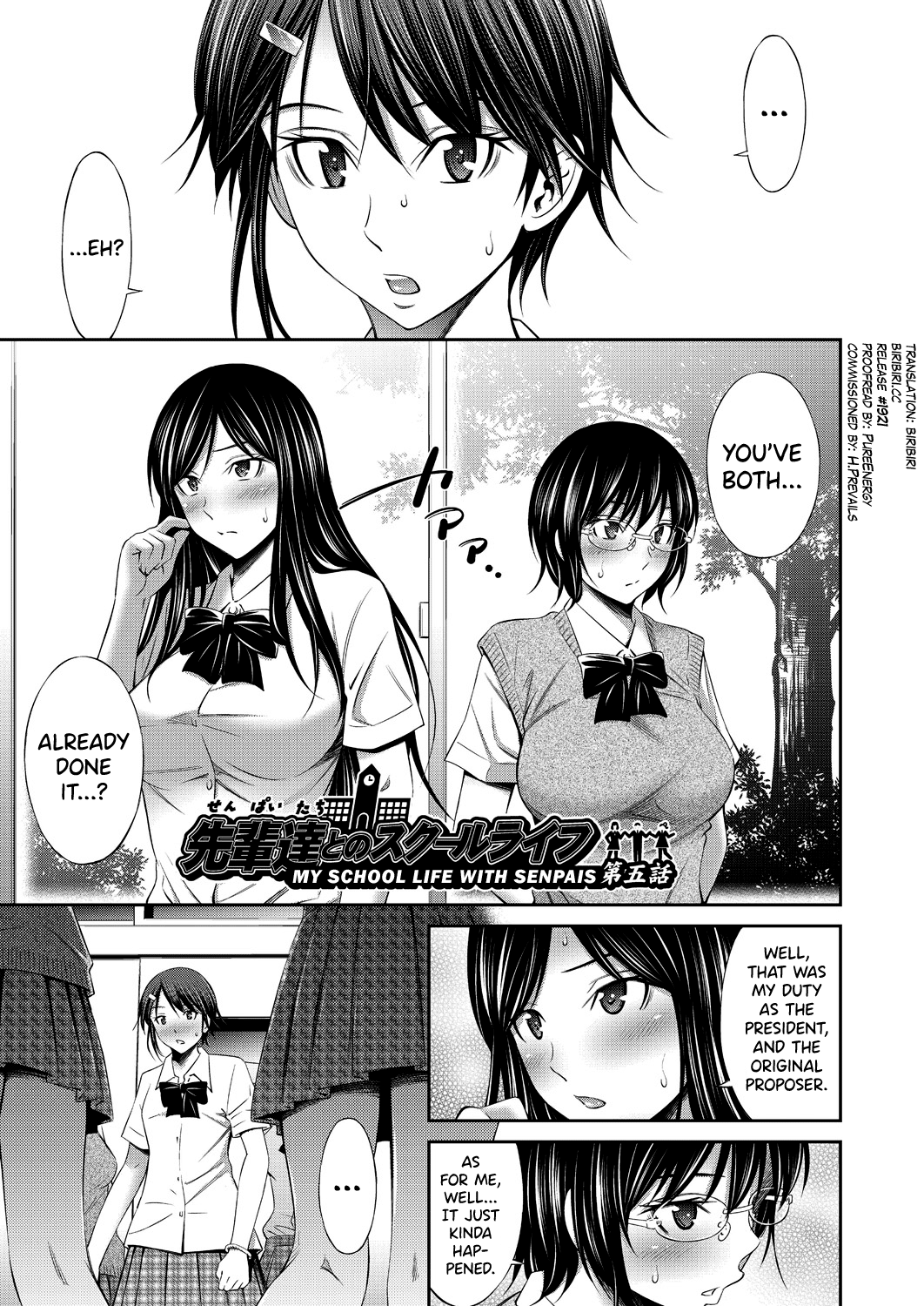 [Sabashi Renya] Senpai-tachi to no Gakuen Seikatsu Ch. 1-5 [English] [biribiri] [Digital] numero di immagine  115