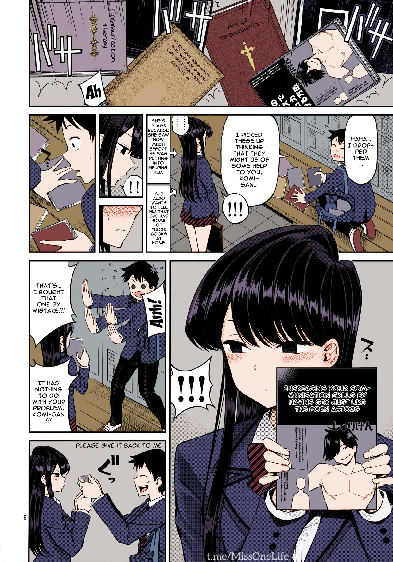 [Popochichi (Yahiro Pochi)] Komi-san wa, Binkan desu. | Komi-san Is Sensitive. (Komi-san wa, Komyushou desu.) [English] {Doujins.com} [Colorized] image number 4