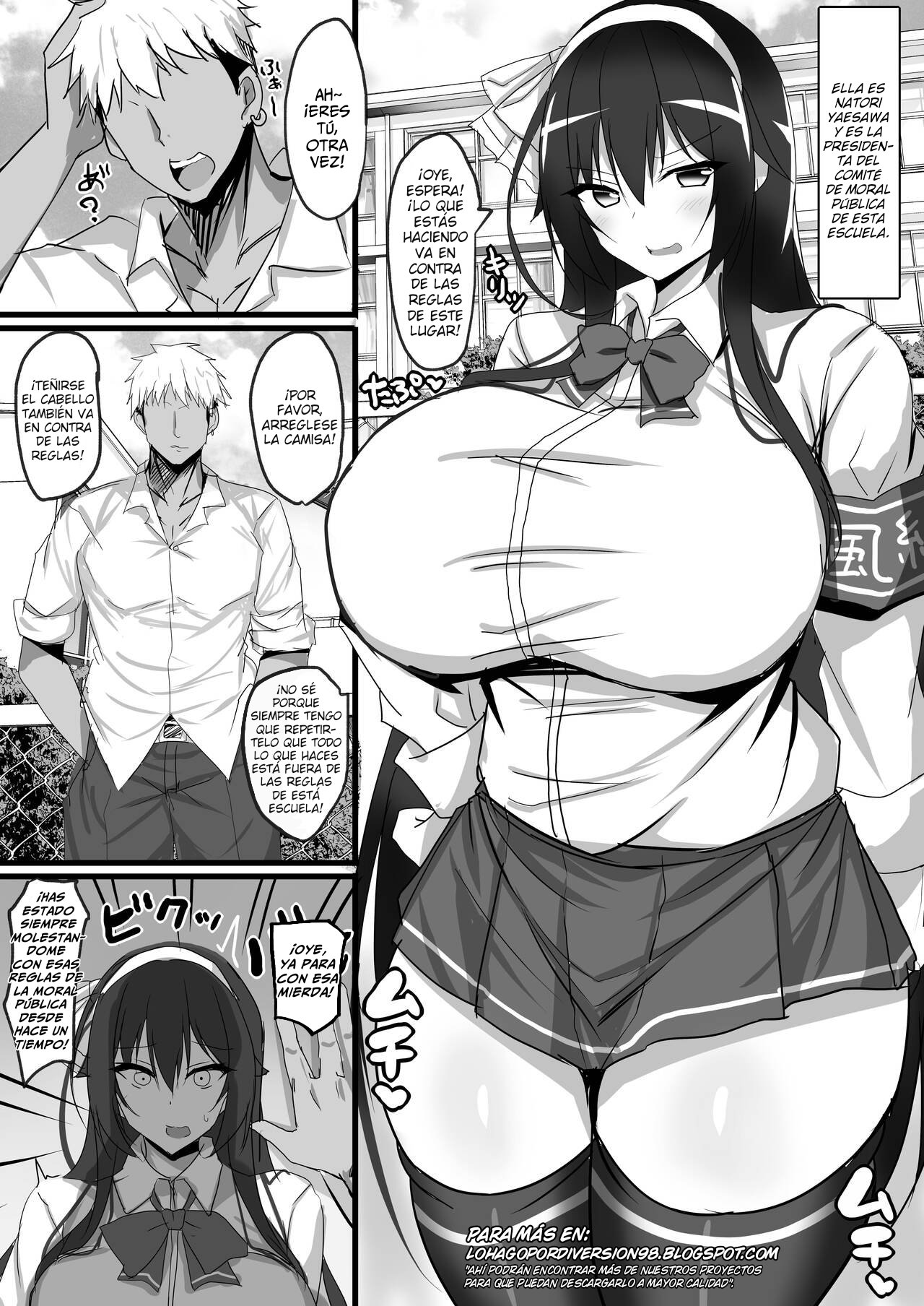 [Happy Lime (Sakura Pochi)] Yarichin Charao ni Yowami o Nigirarete Shimatta Fuuki Iinchou no Hanashi | La Historia De La Presidenta Del Comité De Moral Pública Cuya Debilidad Fue Aprovechada Por Un Patán [Spanish] [Lo Hago por Diversión] [Digital] 2eme image