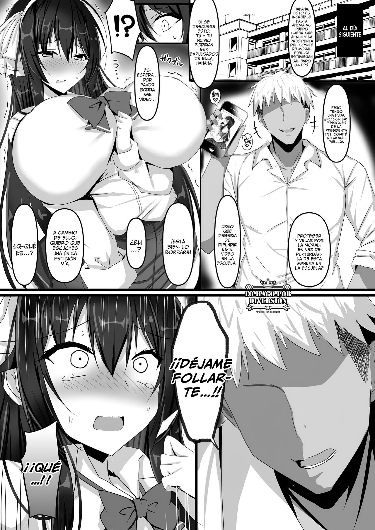 [Happy Lime (Sakura Pochi)] Yarichin Charao ni Yowami o Nigirarete Shimatta Fuuki Iinchou no Hanashi | La Historia De La Presidenta Del Comité De Moral Pública Cuya Debilidad Fue Aprovechada Por Un Patán [Spanish] [Lo Hago por Diversión] [Digital] 10eme image