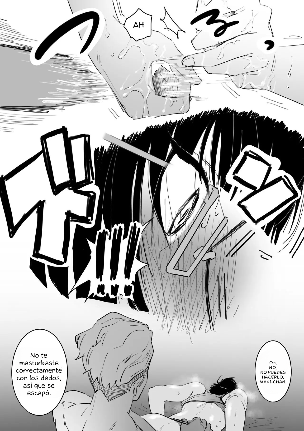 [Chiyo Mako] Kouhai no Tame ni Hitohadanuida Zenin Maki ga Onaho Ochi Suru Dake | Maki Zenin se quita la ropa por el bien de su compañero menor, solo para rendirse en la masturbación (Jujutsu Kaisen) [Spanish] numero di immagine  10
