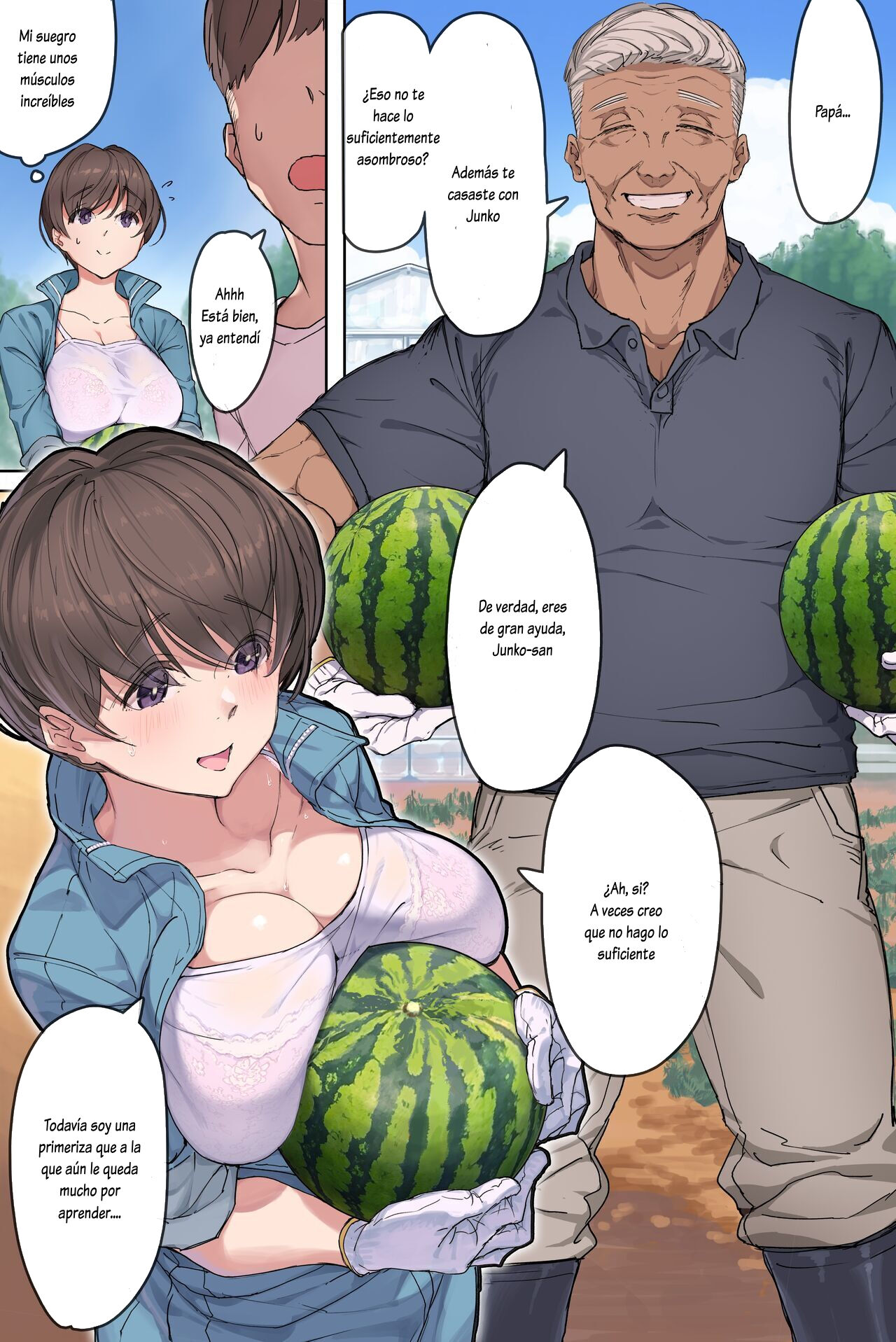 [Yomoda Yomo] Nouka no Yome to Zetsurin Gifu ~Totsuida Saki de Matteita no wa Tetori Ashitori Tanetsuke Choukyou Sareru Hibi Deshita~ [Spanish] [Lovely Diablesse Scan] 23eme image