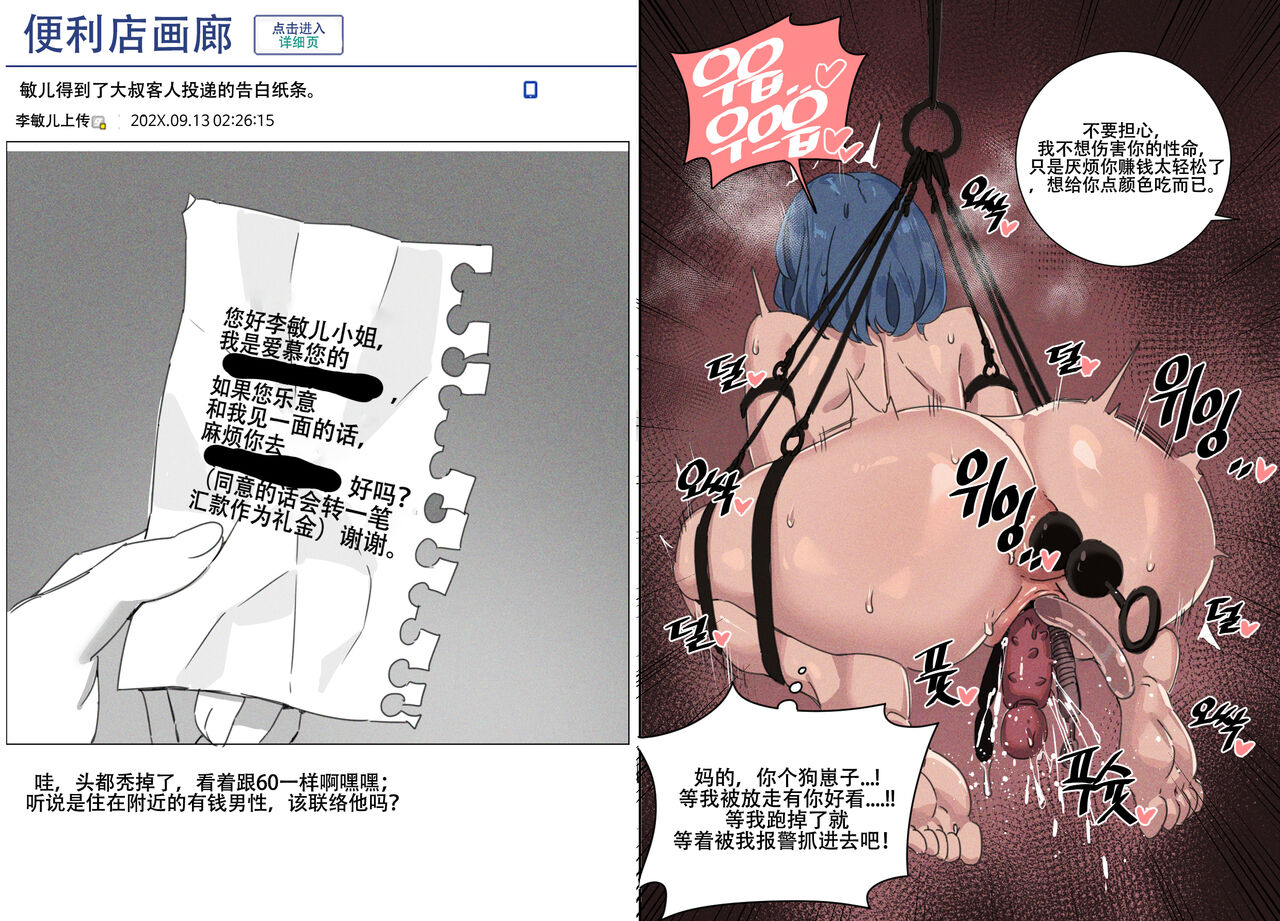 LUXsumildo·便利店工作的色情福利姬李敏儿小姐（原创系反差H·LC整合汉化组汉化） 5eme image