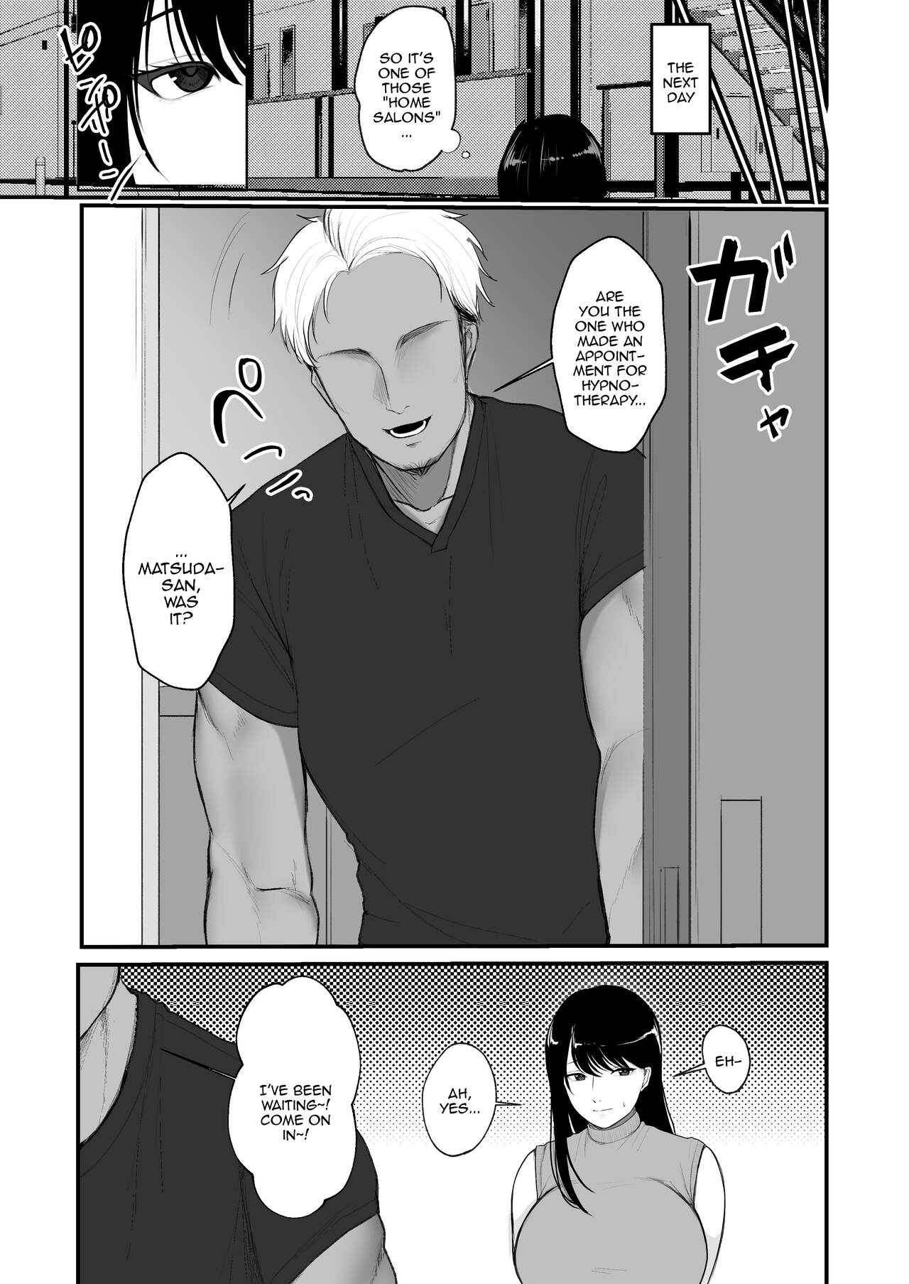 [Nanda Kono Sekai (Giriken)] Ninkatsu Hitozuma Akutoku Saimin Ryouhou de Gokainin /  A Housewife Looking To Get Pregnant Gets Inseminated By The Wrong Person Misusing Hypnosis Therapy [English] {Doujins.com} numero di immagine  4