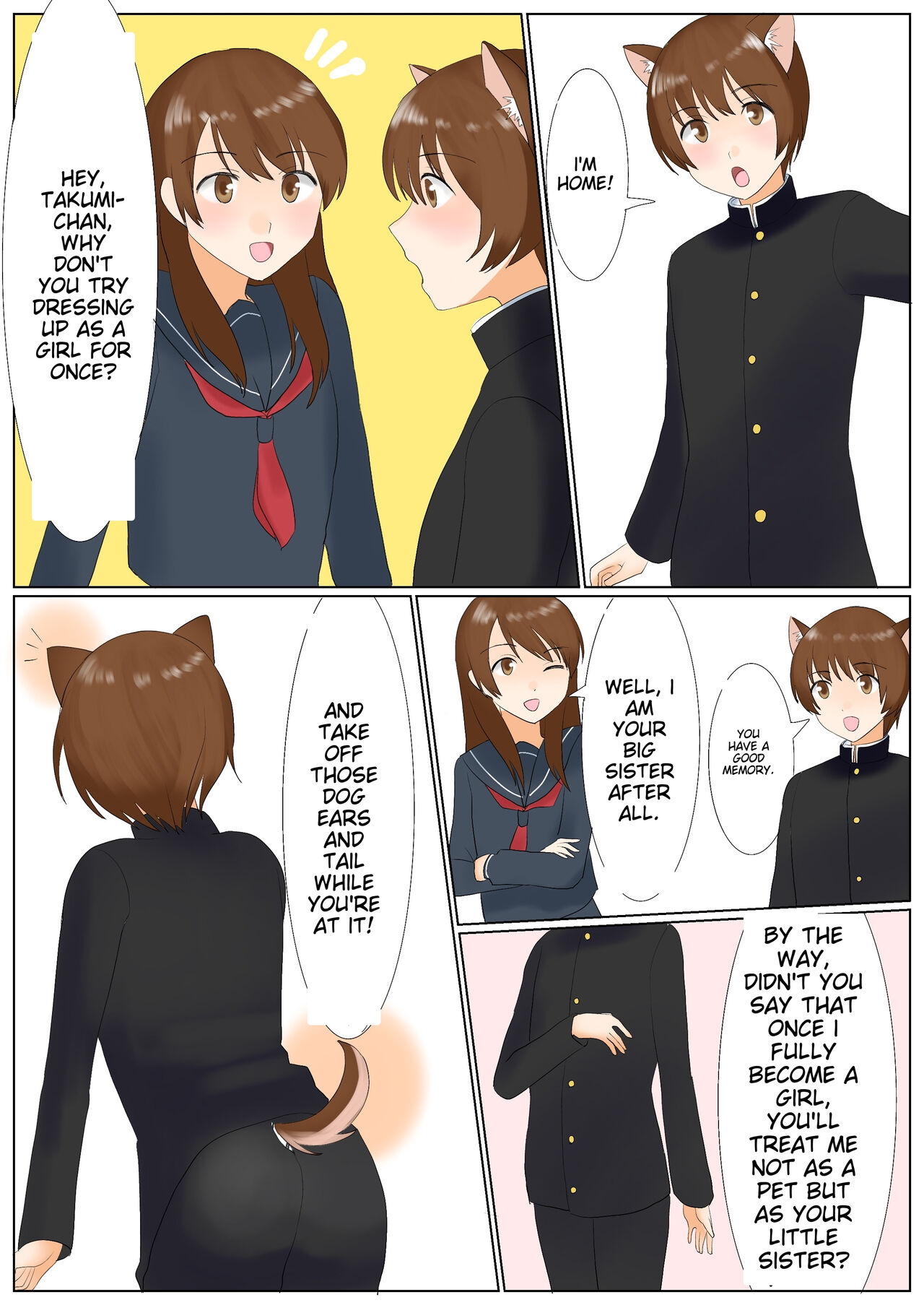 [Amuai Okashi Seisakusho (Kaiware Daikon, Uiti H Kai)] Inu ni Naritakunai nara, Onnanoko ni Naru shika Nai yo ne? Onii-chan ichigoreader numero di immagine  32