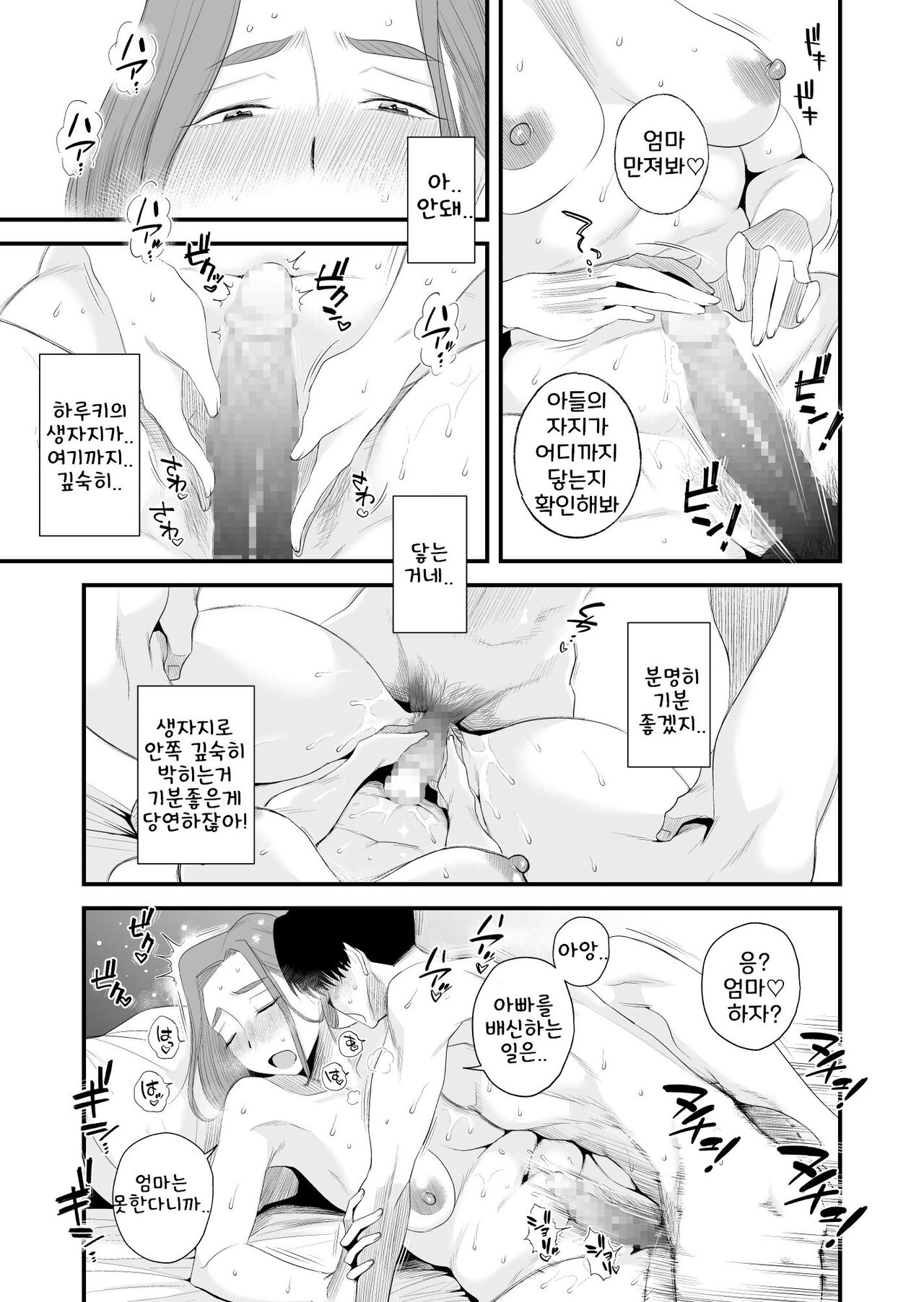 [Haitoku Sensei] Chichioya Kounin! Hasegawa-san Chi no Oyako Kankei ~Fuufu no Shinshitsu Nakadashi Hen~ | 부친 공인! 하세가와 댁의 모자관계 ~부부의 침실에서 질내사정편~ [Korean] 이미지 번호 10