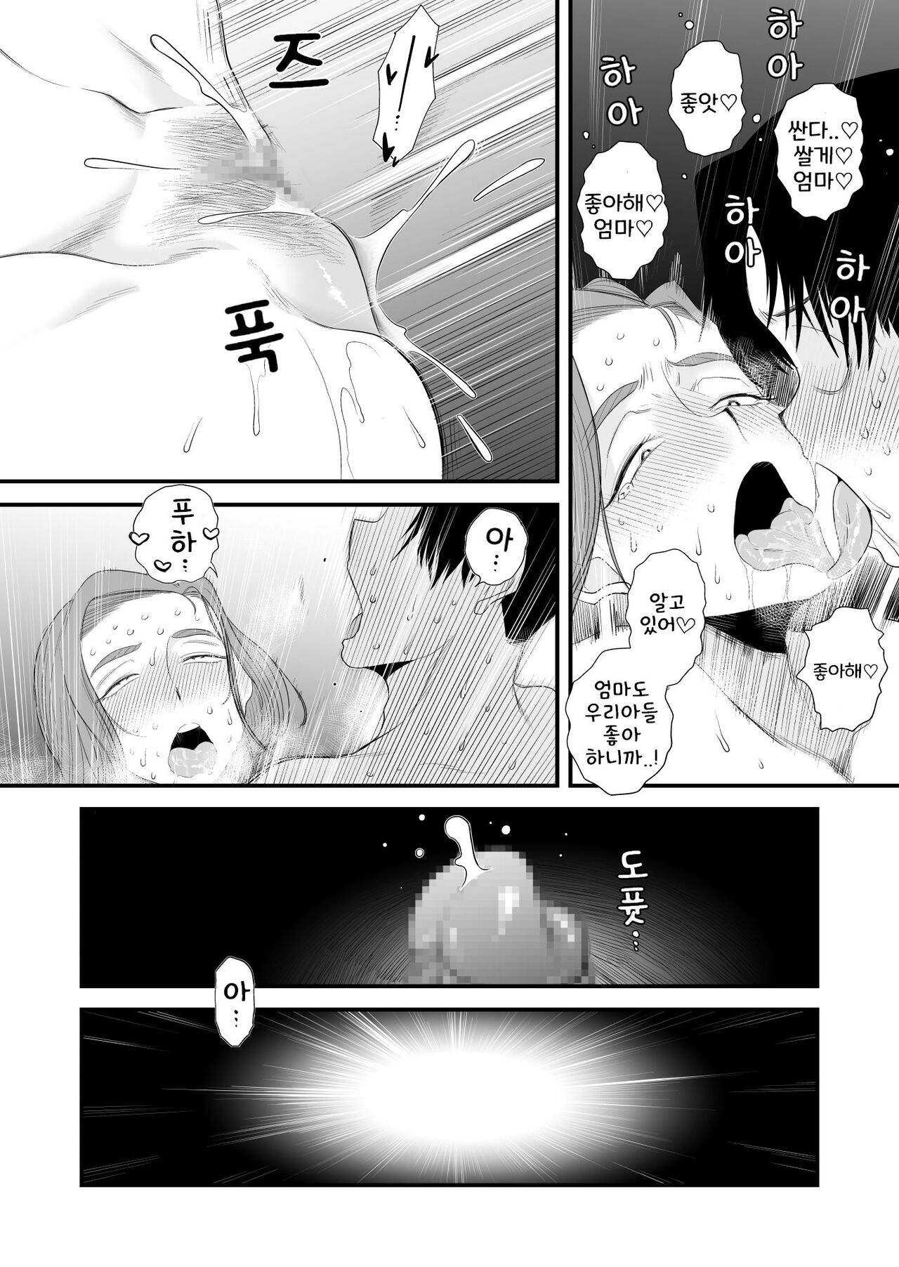 [Haitoku Sensei] Chichioya Kounin! Hasegawa-san Chi no Oyako Kankei ~Fuufu no Shinshitsu Nakadashi Hen~ | 부친 공인! 하세가와 댁의 모자관계 ~부부의 침실에서 질내사정편~ [Korean] 이미지 번호 51