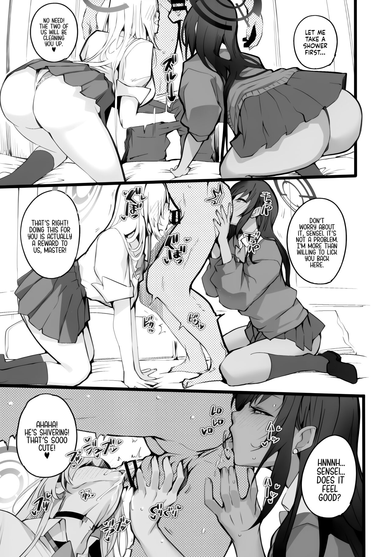 (C103) [Armadillo (Renji)] I’ll Handle Your Pent-Up Lust! Sensei! We Really Love You, So... We’ve Come Up With A Way To... Relieve You❤ (Blue Archive) [English] [head empty] изображение № 24