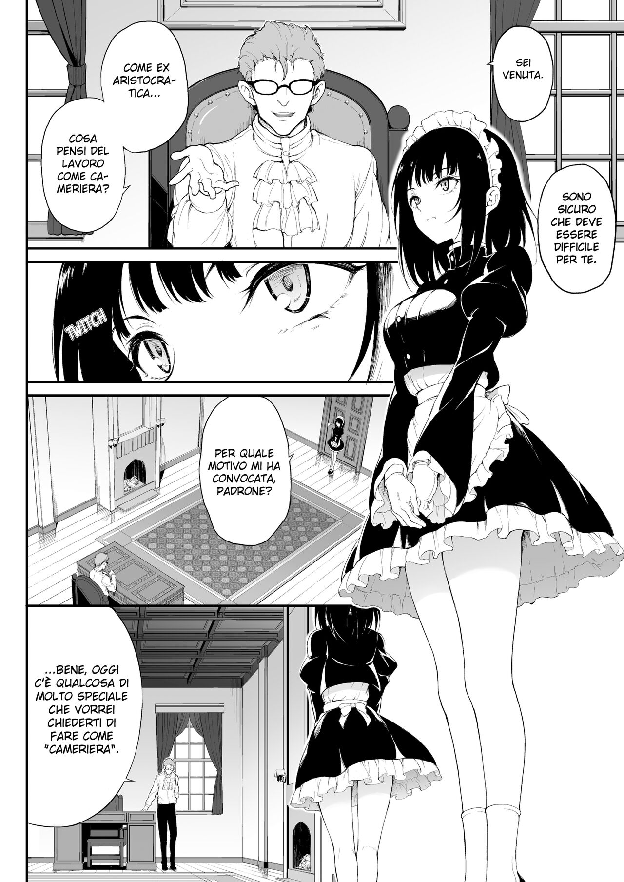 [Kyockchokyock (Kyockcho)] Maid Kyouiku. -Botsuraku Kizoku Rurikawa Tsubaki- | L'aristocratica decaduta 1 [Italian] [Hentai Fantasy] [Digital] numero di immagine  3