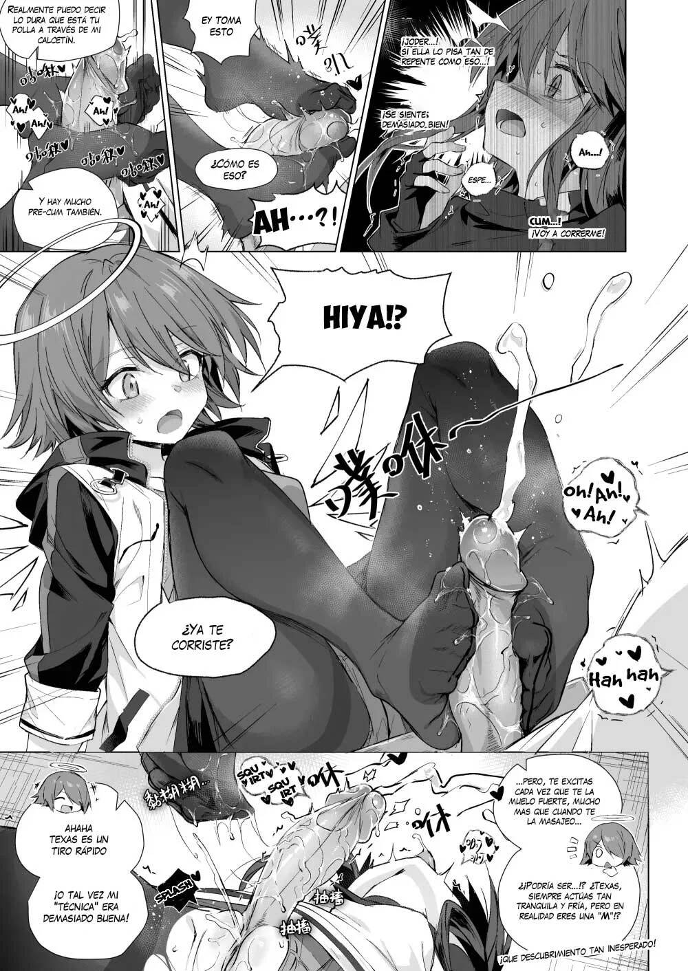 [Kataokasan] Futanari Texas x Exusiai (Arknights) [Spanish] [Zombie9888] numero di immagine  2