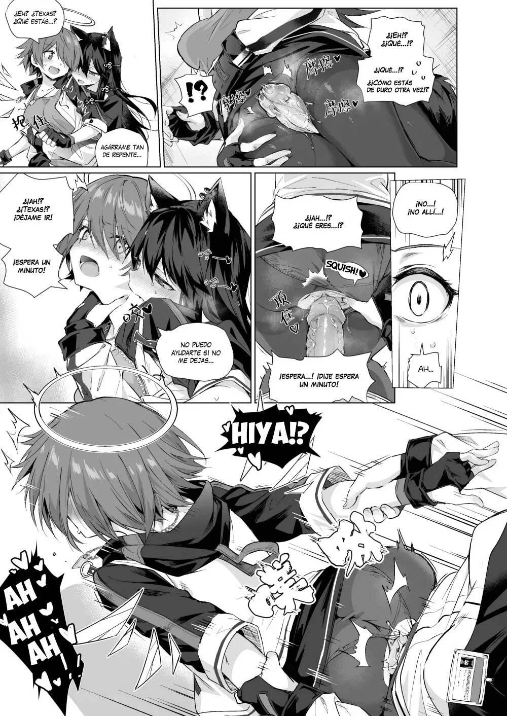 [Kataokasan] Futanari Texas x Exusiai (Arknights) [Spanish] [Zombie9888] numero di immagine  4