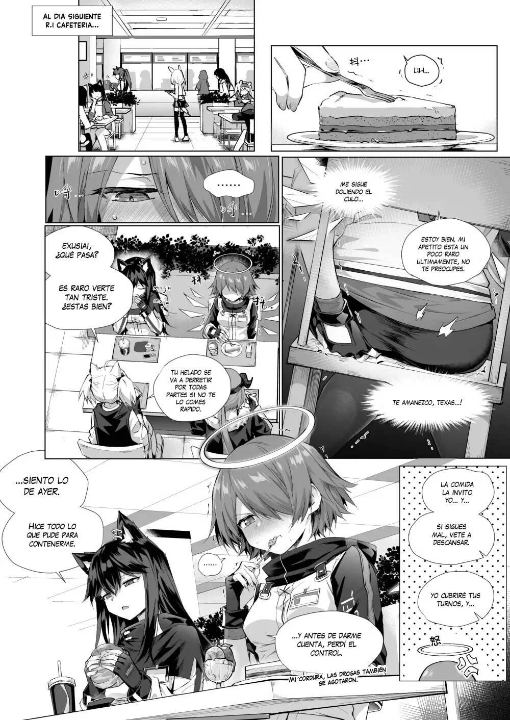 [Kataokasan] Futanari Texas x Exusiai (Arknights) [Spanish] [Zombie9888] numero di immagine  15