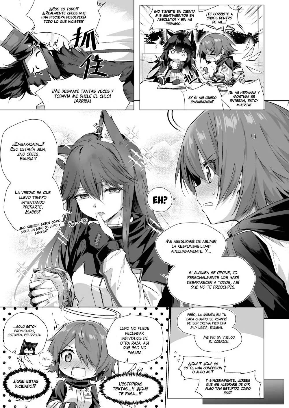 [Kataokasan] Futanari Texas x Exusiai (Arknights) [Spanish] [Zombie9888] numero di immagine  16