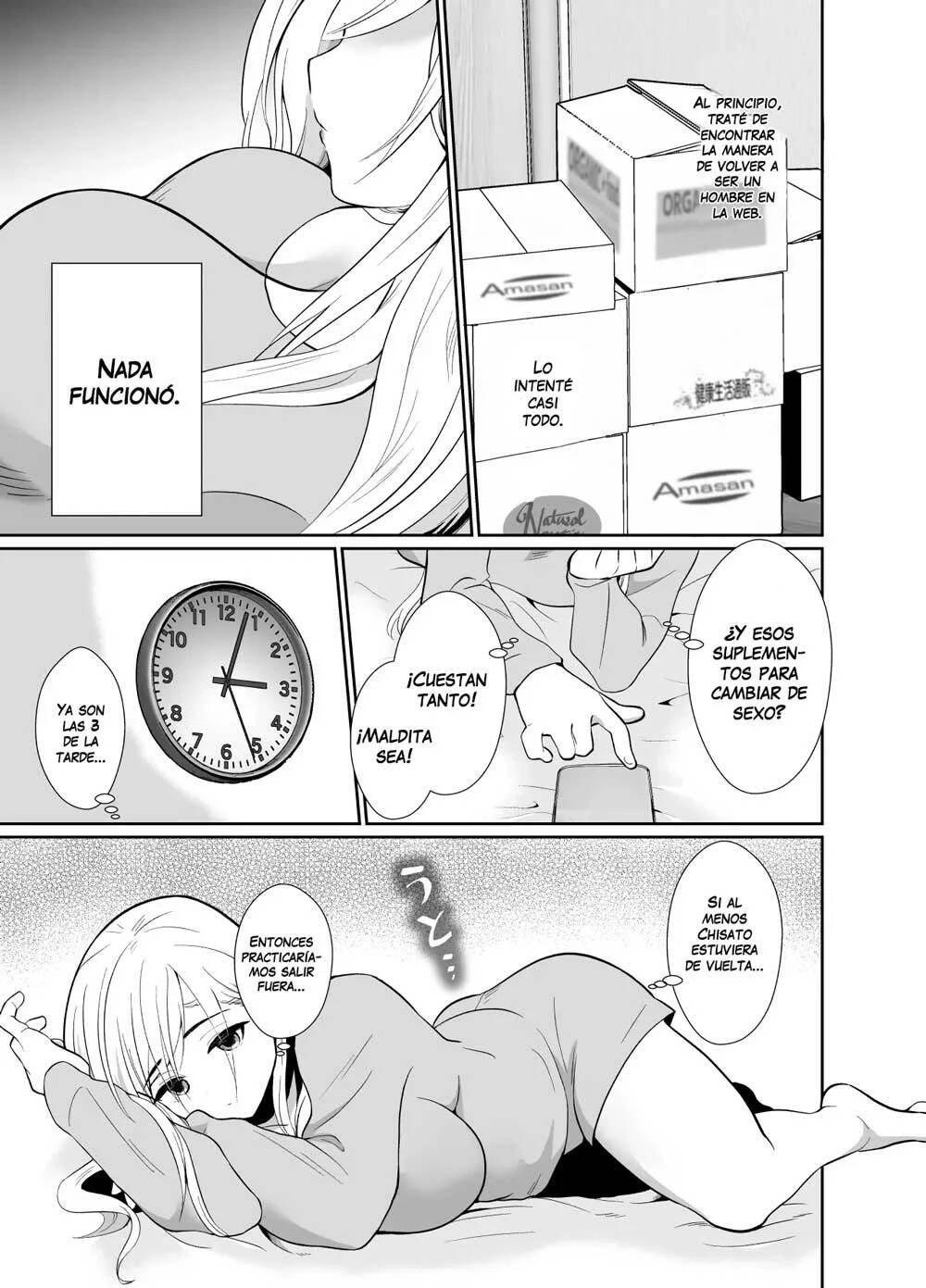 [Kinokko (Taguchi Monyata)] Uwakisyou no Otto ni Seitenkan Kusuri o Nomase Tsuzuketa Kekka 2 | Los resultados de hacer que mi marido adúltero beba continuamente una droga que modifica el género 2 [Spanish] [Zombie9888] numero di immagine  7