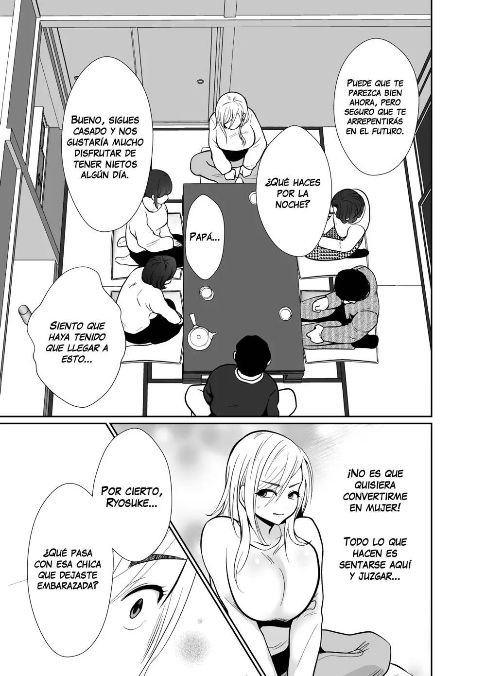 [Kinokko (Taguchi Monyata)] Uwakisyou no Otto ni Seitenkan Kusuri o Nomase Tsuzuketa Kekka 2 | Los resultados de hacer que mi marido adúltero beba continuamente una droga que modifica el género 2 [Spanish] [Zombie9888] numero di immagine  61