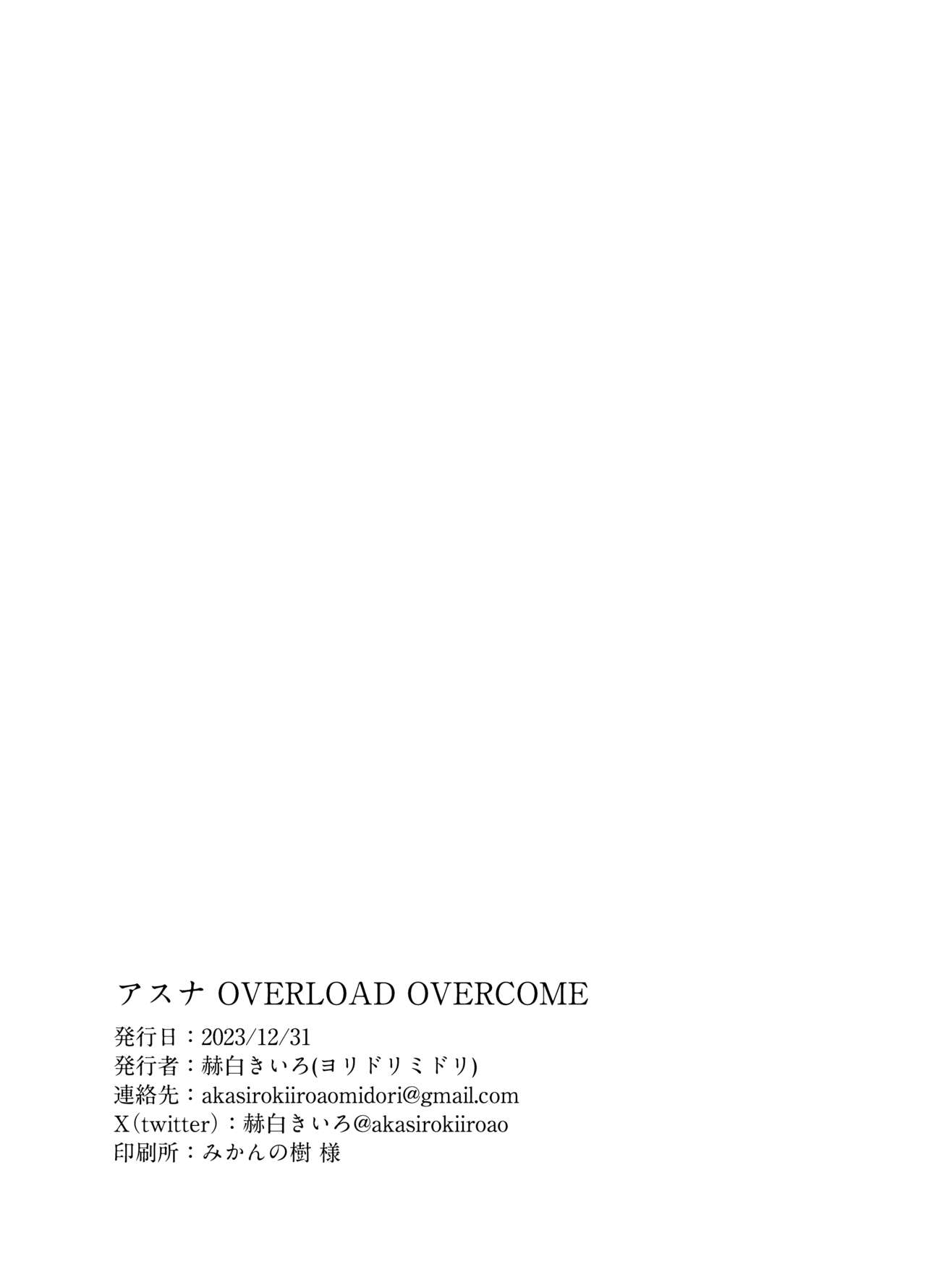 [Yoridori Midori (Kiiro Hakushiro)] Asuna OVERLOAD OVERCOME (Blue Archive) [Chinese] [触手怪个人汉化] [Digital] numero di immagine  34