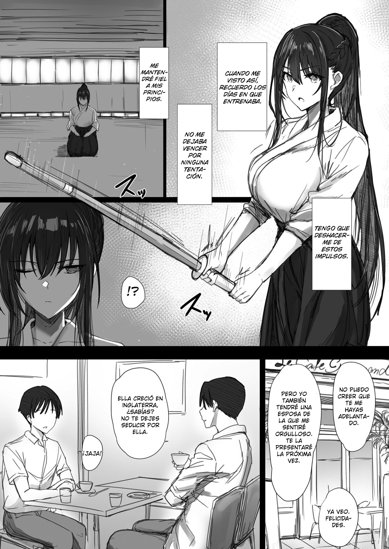 [Hari Poteto] Ki ga Tsuyoi Seiso na Hitozuma Reijou ga Netorareru made no Ichibu Shijuu II [Spanish] 画像番号 12