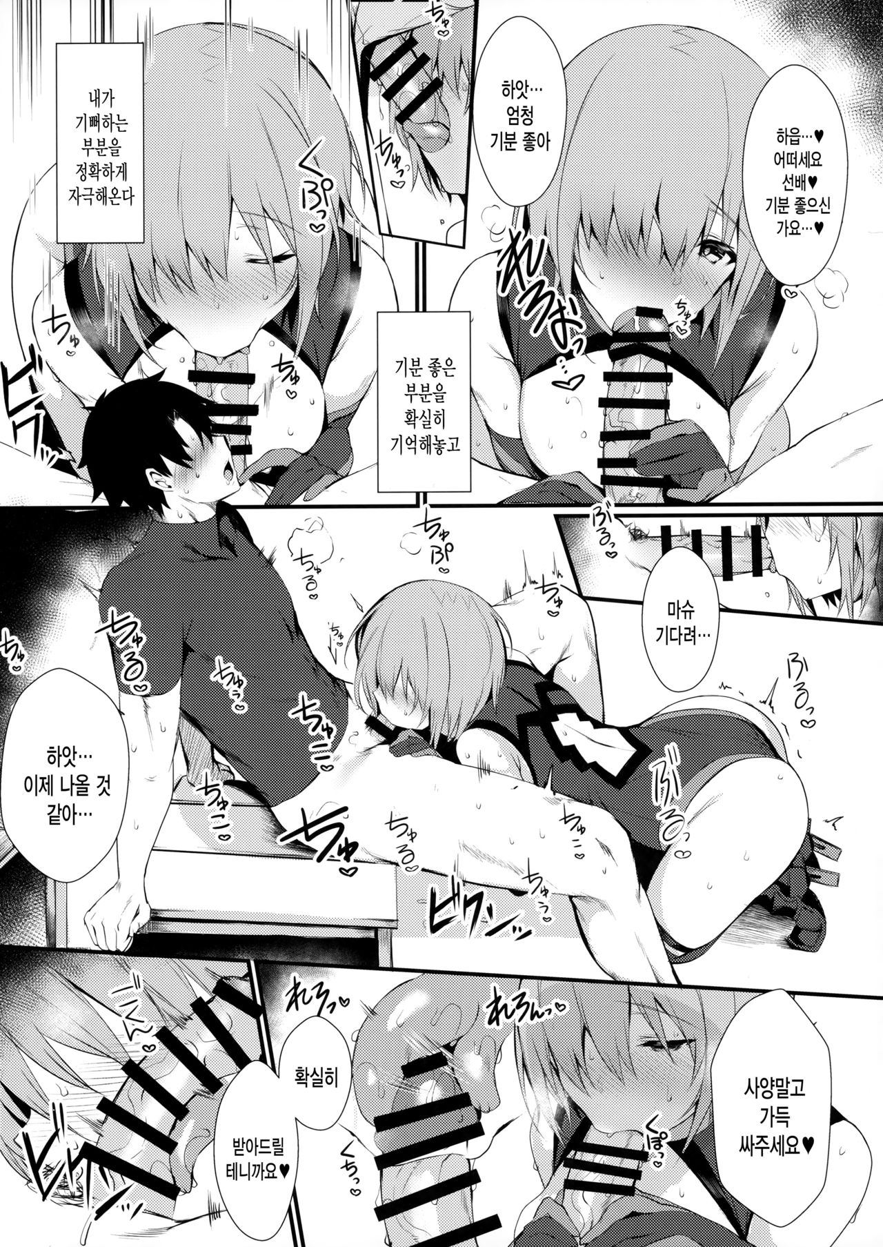 (C97) [Flock Blue (Blue)] Mash to Shitekita Kakushigoto | 마슈와 해온 은밀한 일 (Fate/Grand Order) [Korean] [그림판전사] image number 6