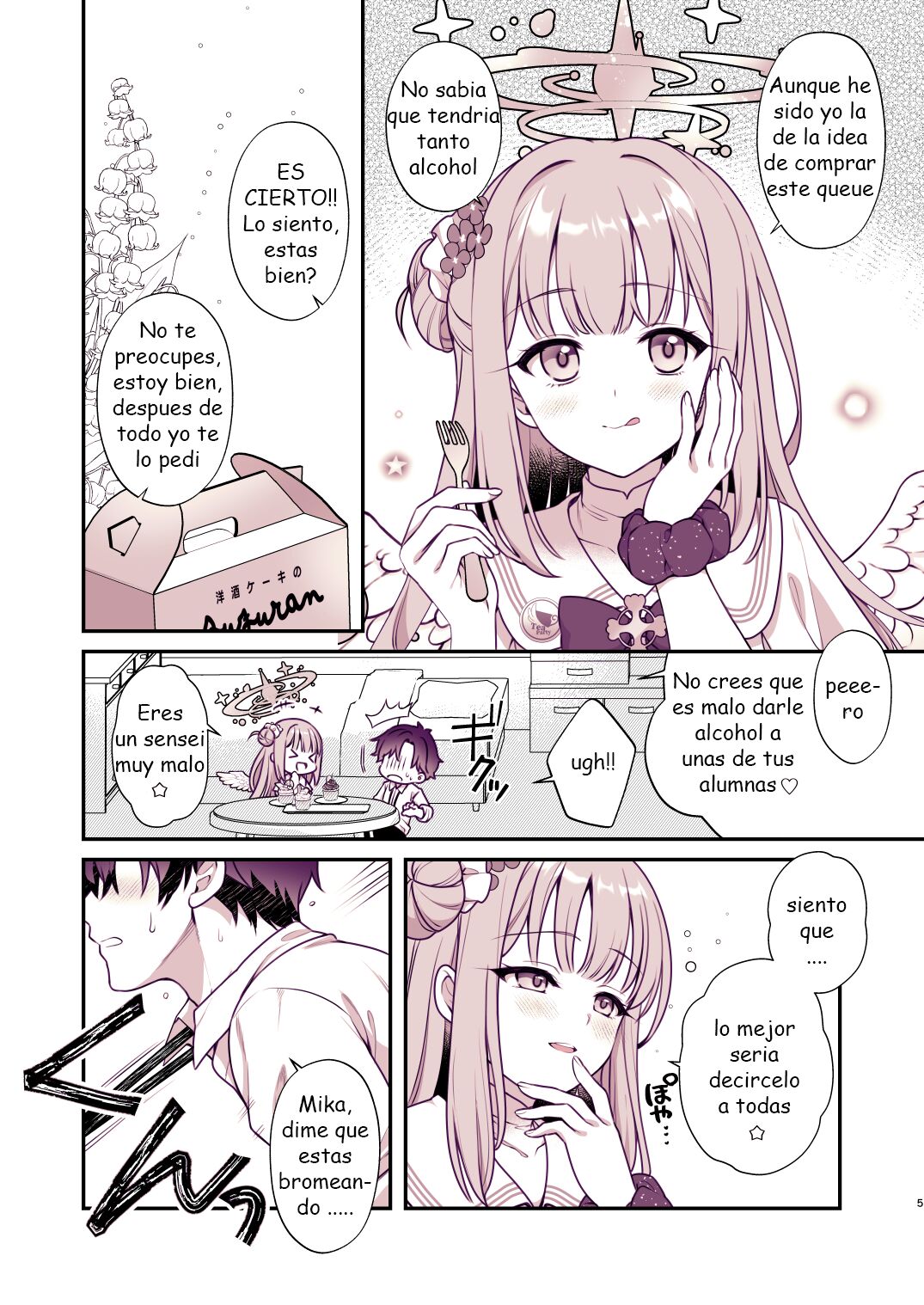 (C103) [Alpha to Yukaina Nakamatachi (Alpha)] Mika to Himitsu no Teatime | El secreto de la hora del té de Mika (Blue Archive) [Spanish][Emi-chan] 이미지 번호 4