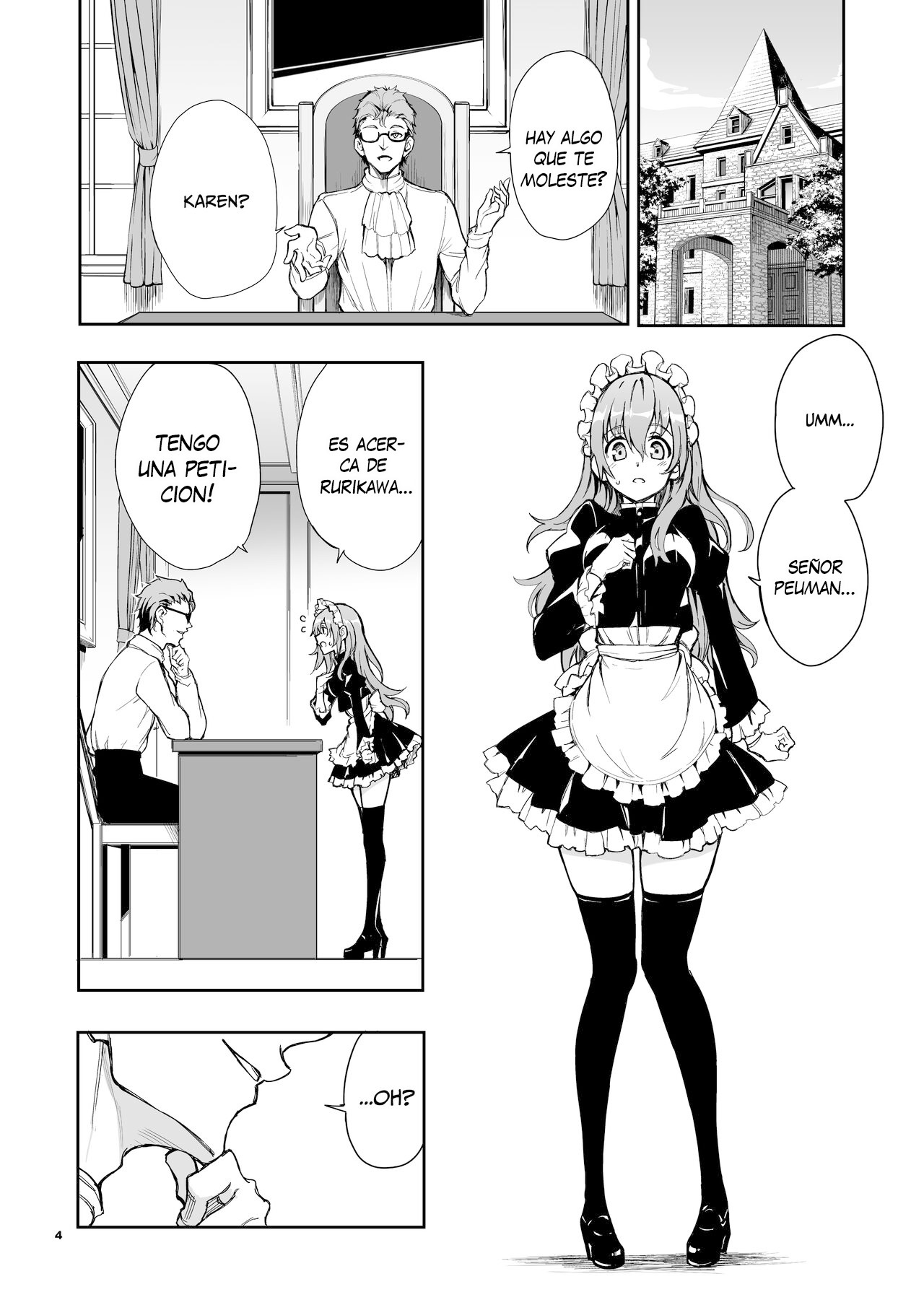 [Kyockchokyock (Kyockcho)] Maid Kyouiku. 6 -Botsuraku Kizoku Rurikawa Tsubaki- | Educando a la sirvienta 6 [Spanish] [Digital] image number 4