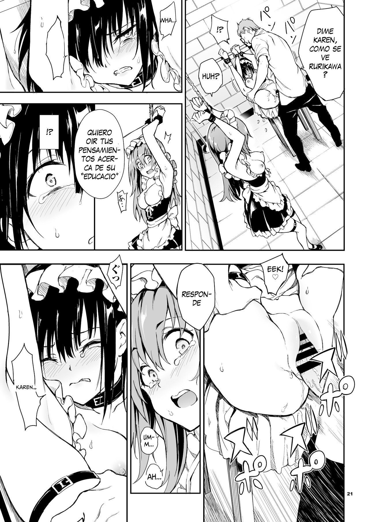[Kyockchokyock (Kyockcho)] Maid Kyouiku. 6 -Botsuraku Kizoku Rurikawa Tsubaki- | Educando a la sirvienta 6 [Spanish] [Digital] image number 21