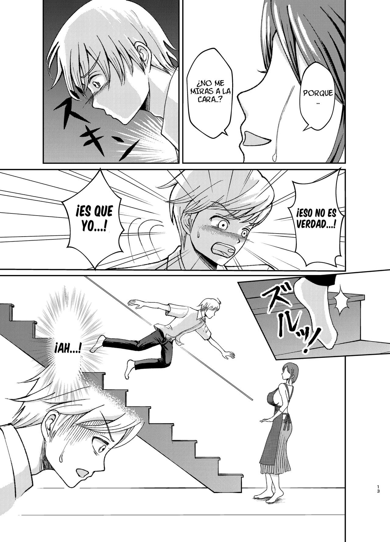 [Swap Minami (Minami Kei, Swap Kinoko)] Yasashii Bakunyuu Kaa-san to Irekawacchatta Hankouki na Ore no Hanashi ~1~ | Cambio de cuerpos, yo y mi pechugona madre 1 [Spanish] image number 13