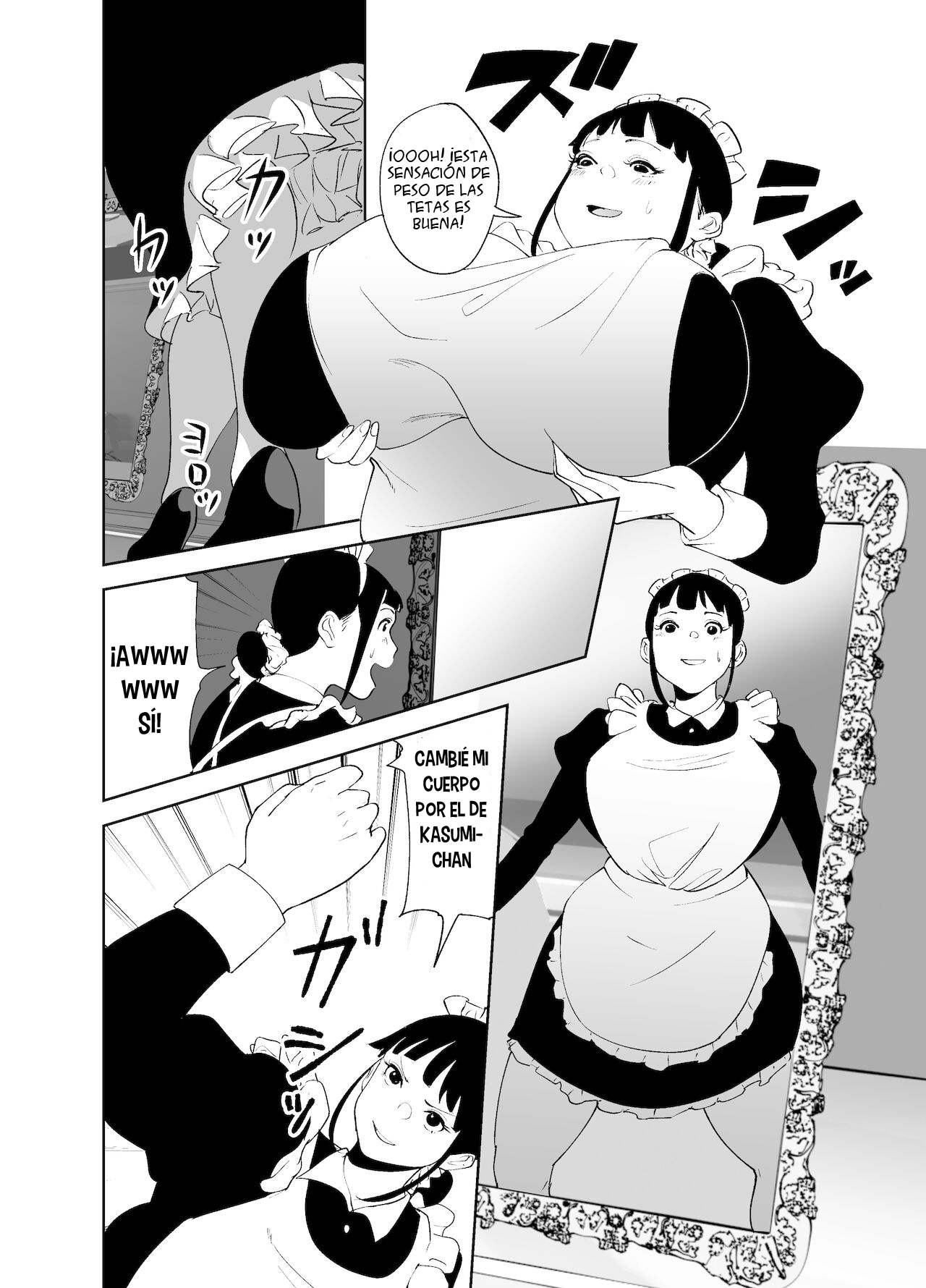 [like-a-moon] BODY CHANGE! ~Celeb Jukujo to Muchimuchi Maid~ | ¡CAMBIO DE CUERPO! ~ Madura famosa y sirvienta gordita~ [Spanish] 이미지 번호 50
