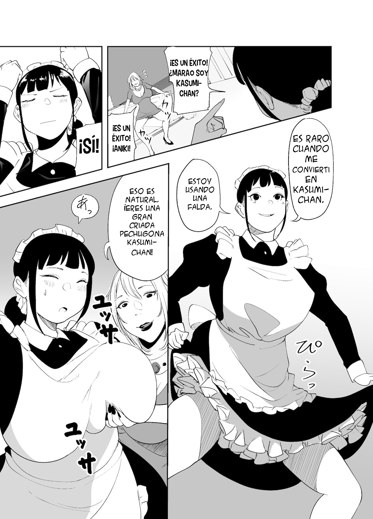 [like-a-moon] BODY CHANGE! ~Celeb Jukujo to Muchimuchi Maid~ | ¡CAMBIO DE CUERPO! ~ Madura famosa y sirvienta gordita~ [Spanish] 이미지 번호 51