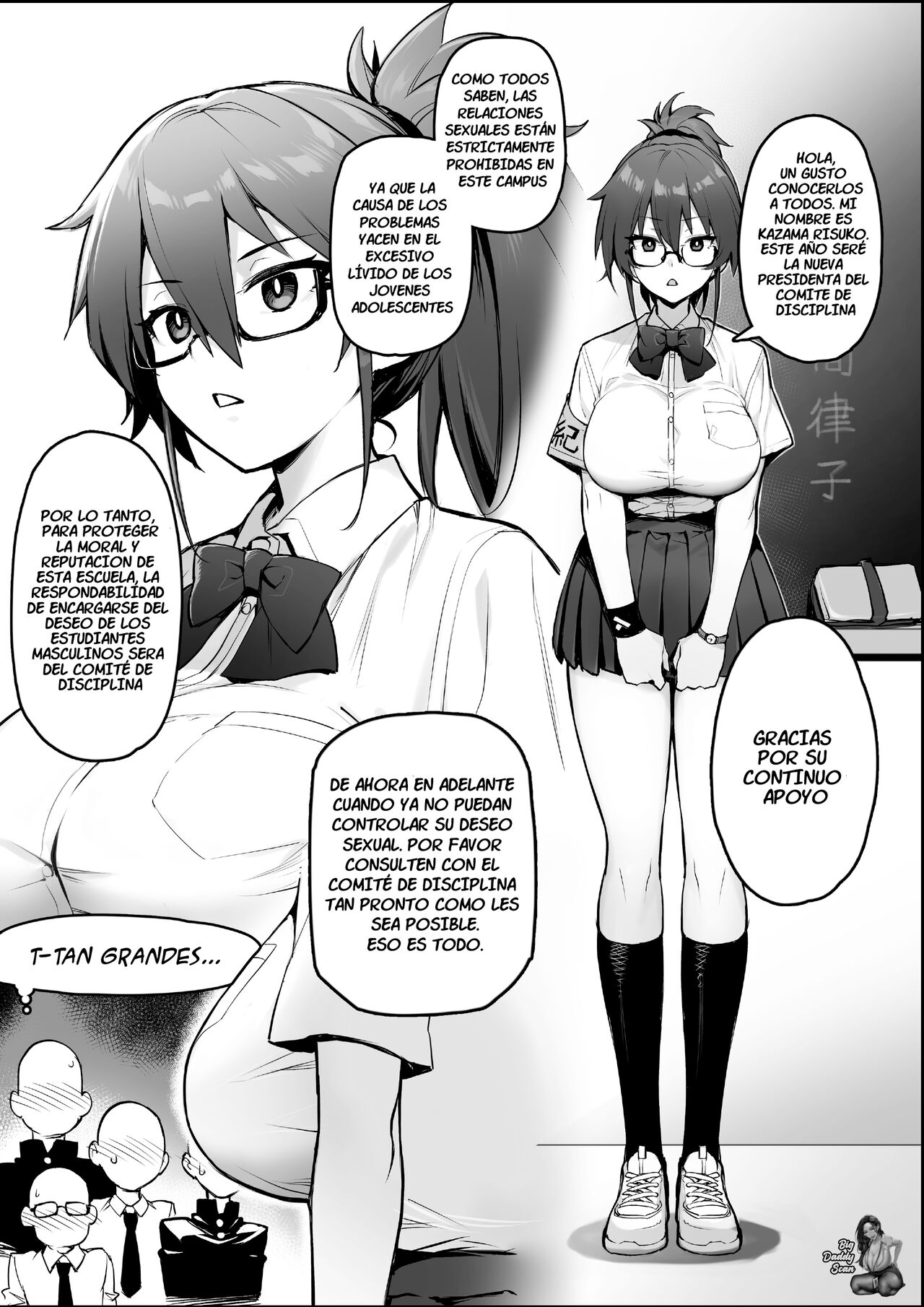 [TRY] Atarashii Fuuki Iinchou wa Mune ga Ookii to Iu Uwasa ga Aru | Se Rumorea Que La Nueva Presidenta Del Comité Disciplinario Tiene Unos Pechos Enormes 1 [Spanish] numero di immagine  5