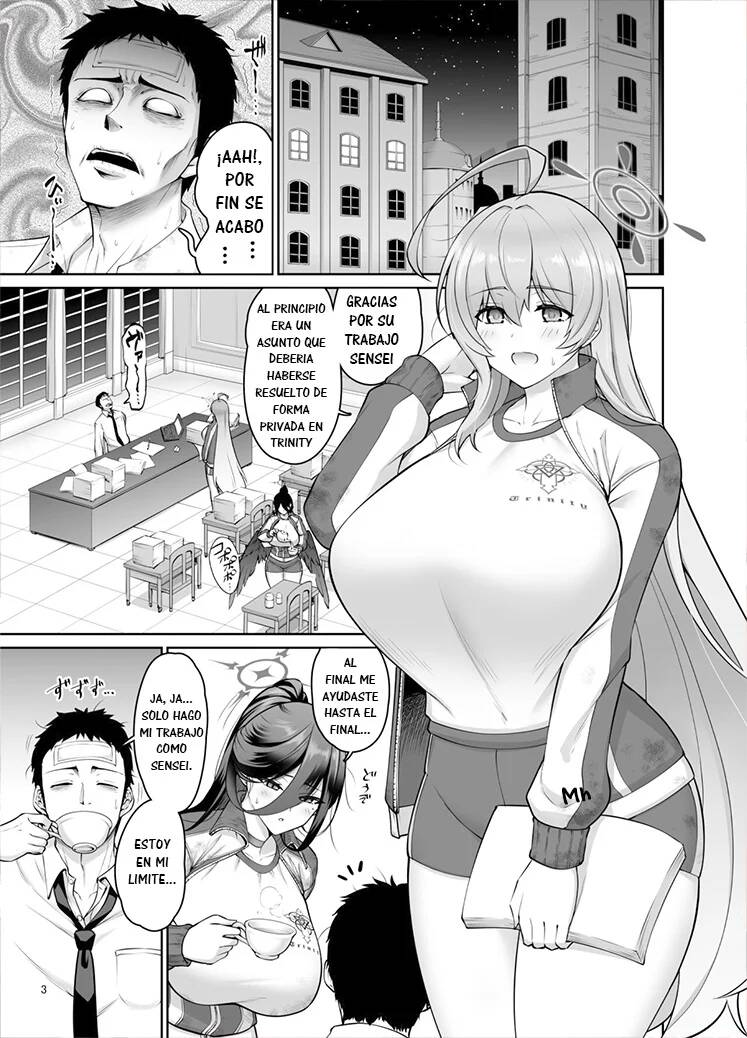 [Urasazan (Minamino Sazan)] Chichi no Ongaeshi | Retorno de los senos (Blue Archive) [Spanish] [theFaFa] 이미지 번호 2