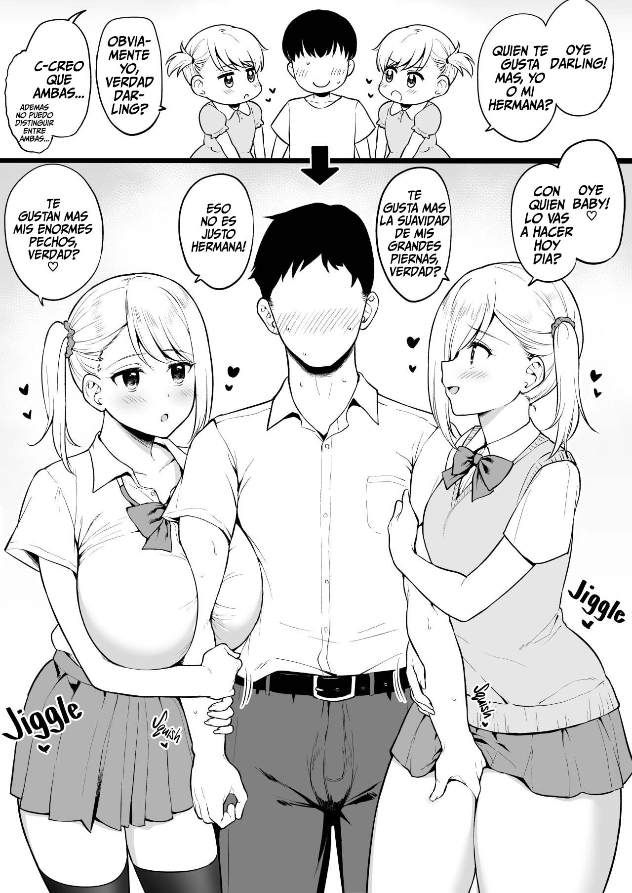 [Yue] Kao wa Sokkuri nanoni Karada wa Sorezore Chigau Houkou ni Seichoushita Osananajimi no Futago-chan | Twin Childhood Friends with Identical Faces but Opposite Body Types [Spanish] numero di immagine  1