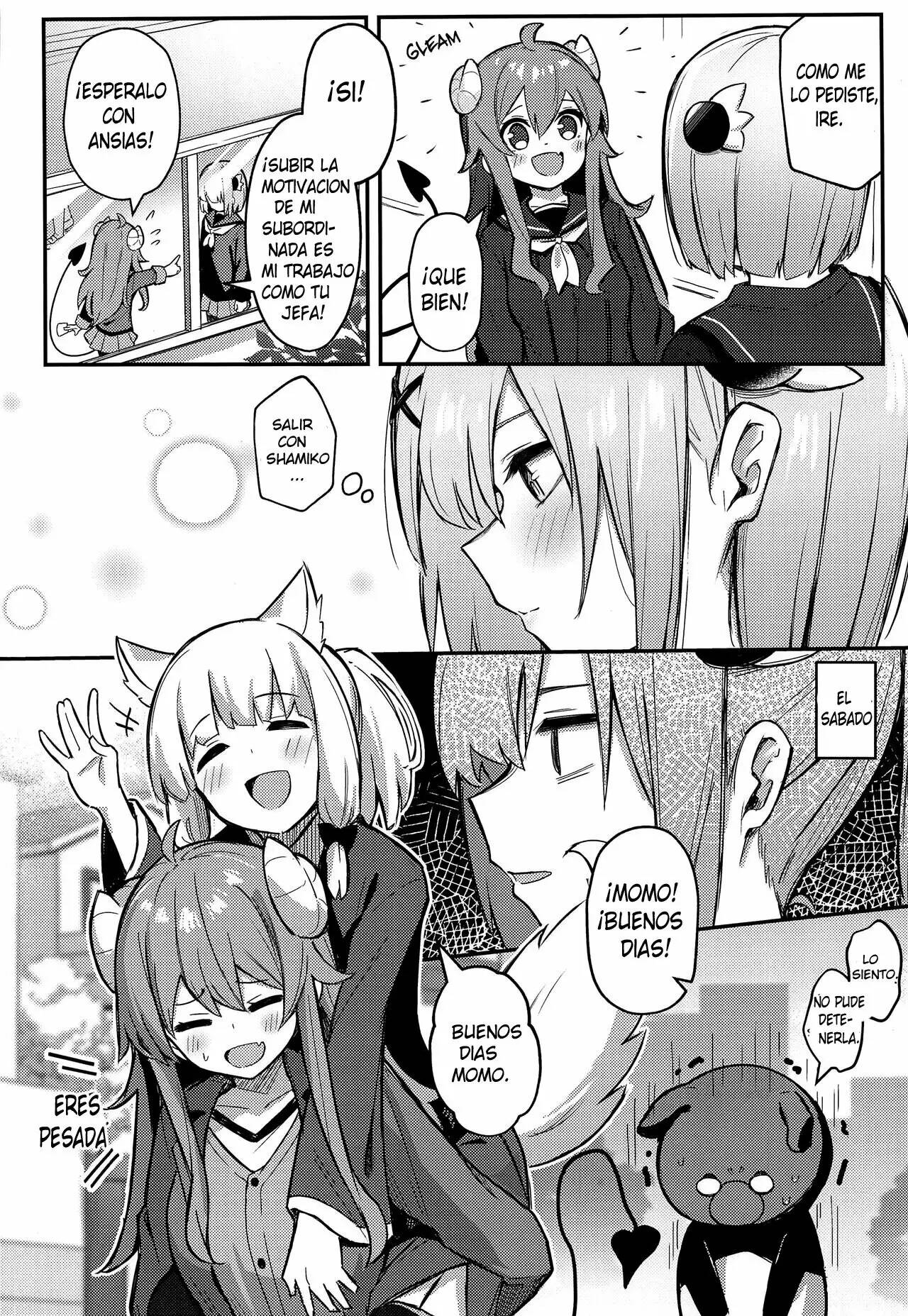 (Natsu no Doujinsai 2022) [Bochi Bochi no Ki (Borusiti)] Momo-chan Yamiochi Shita!? (Machikado Mazoku) [スペイン翻訳] image number 5