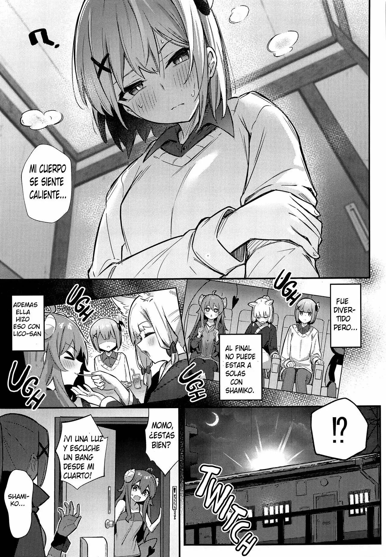 (Natsu no Doujinsai 2022) [Bochi Bochi no Ki (Borusiti)] Momo-chan Yamiochi Shita!? (Machikado Mazoku) [スペイン翻訳] image number 10