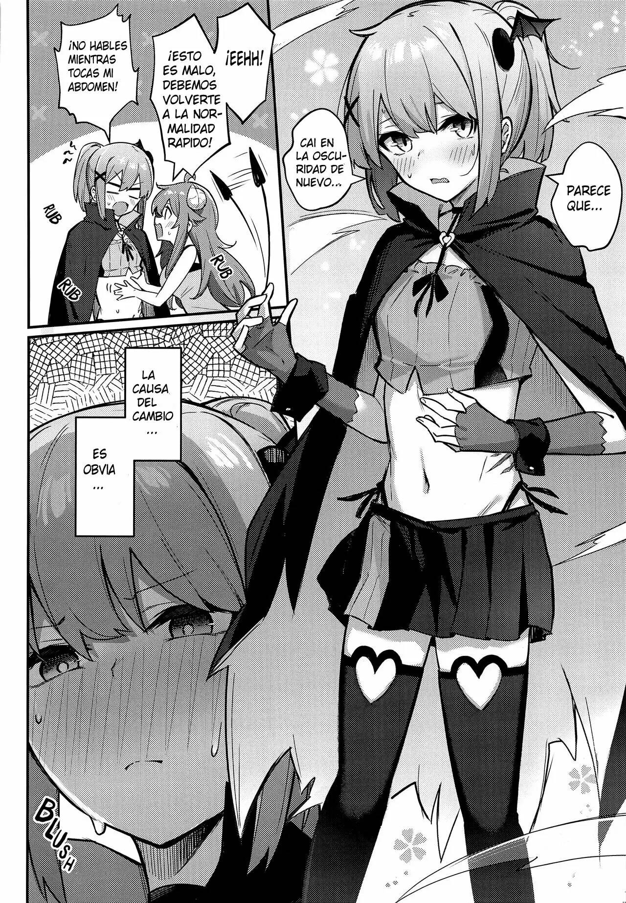 (Natsu no Doujinsai 2022) [Bochi Bochi no Ki (Borusiti)] Momo-chan Yamiochi Shita!? (Machikado Mazoku) [スペイン翻訳] image number 11