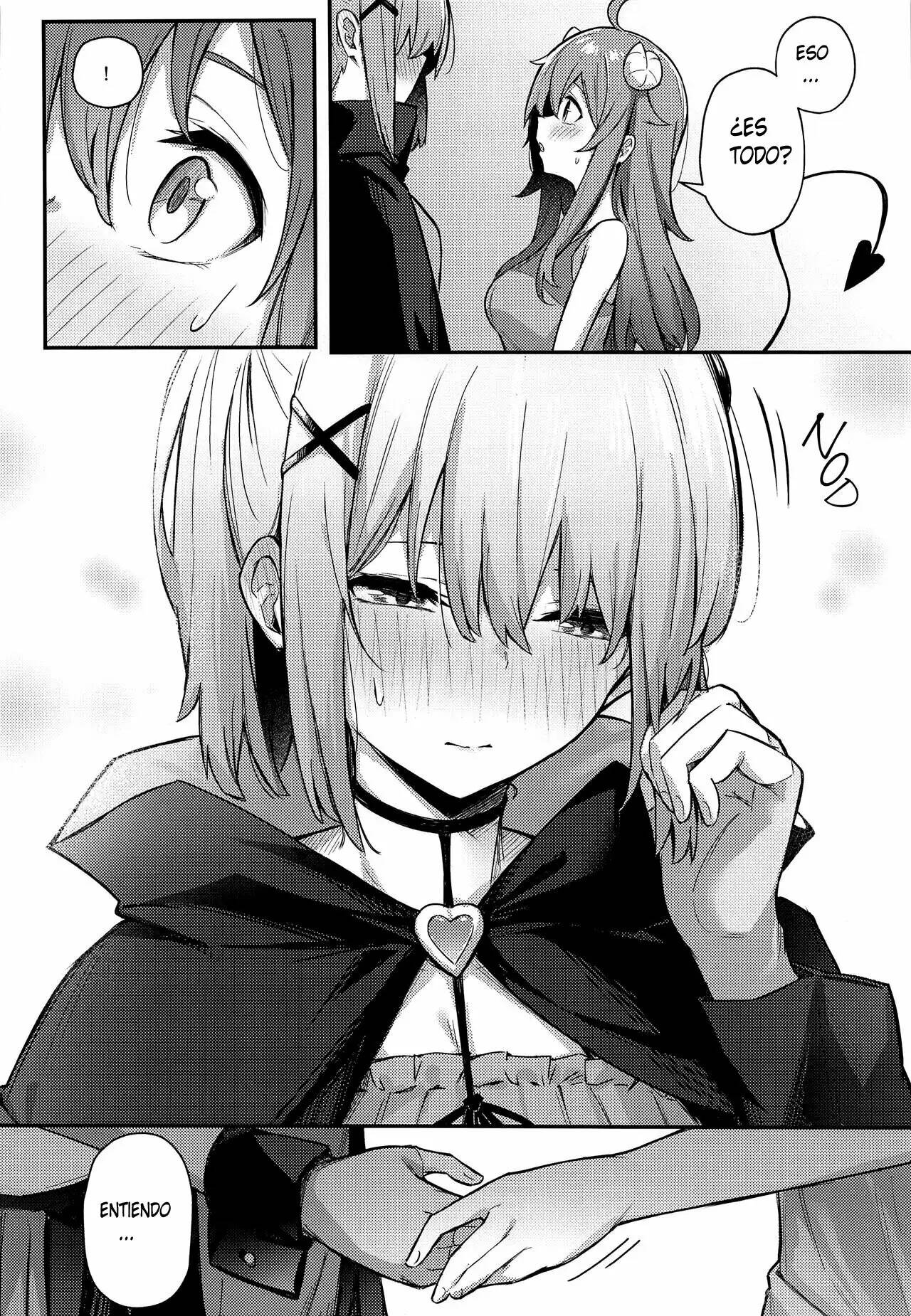 (Natsu no Doujinsai 2022) [Bochi Bochi no Ki (Borusiti)] Momo-chan Yamiochi Shita!? (Machikado Mazoku) [スペイン翻訳] image number 13
