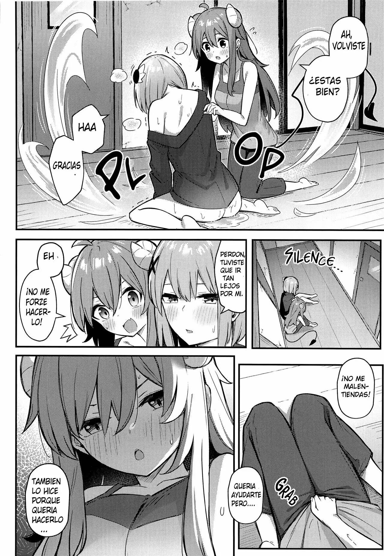 (Natsu no Doujinsai 2022) [Bochi Bochi no Ki (Borusiti)] Momo-chan Yamiochi Shita!? (Machikado Mazoku) [スペイン翻訳] image number 25