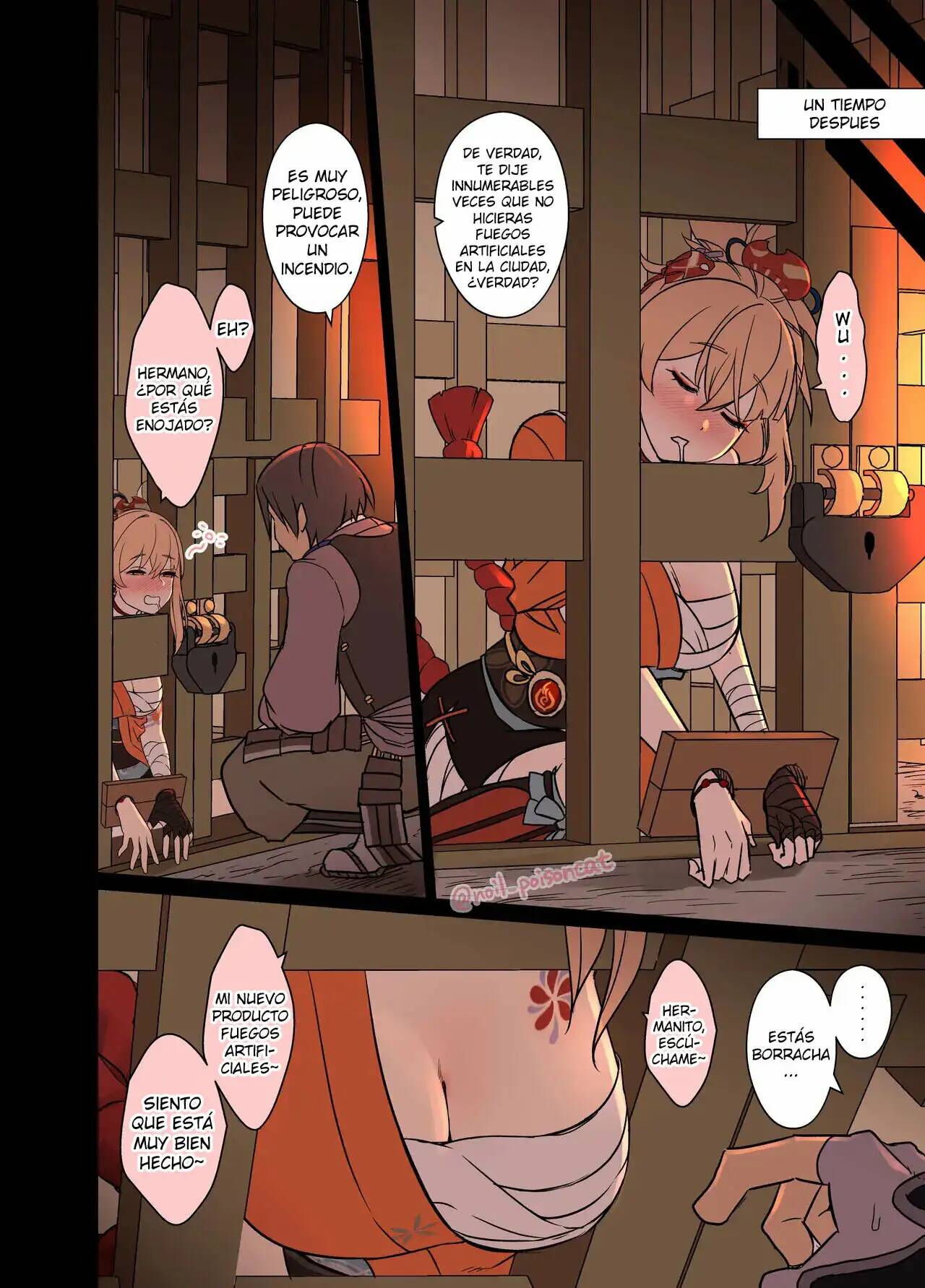 [Dokuneko Noil] Deisui Shita Yoimiya ni Warui Koto o Suru Hanashi | A Story Of The Bad Things I Did To A Drunken Yoimiya (Genshin Impact) [Spanish] изображение № 3