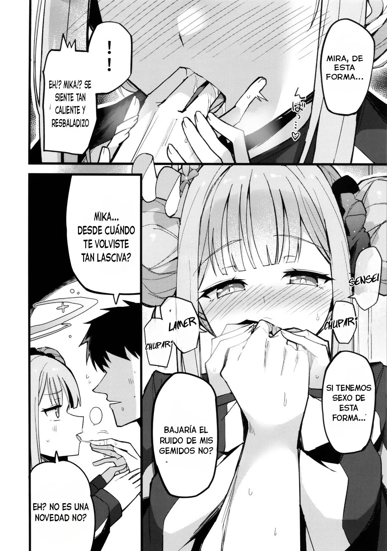 (C102) [Miracle Burn (Himiya Zyo-zu)] Mika, Koe Osaete. (Blue Archive) [Spanish] 画像番号 9