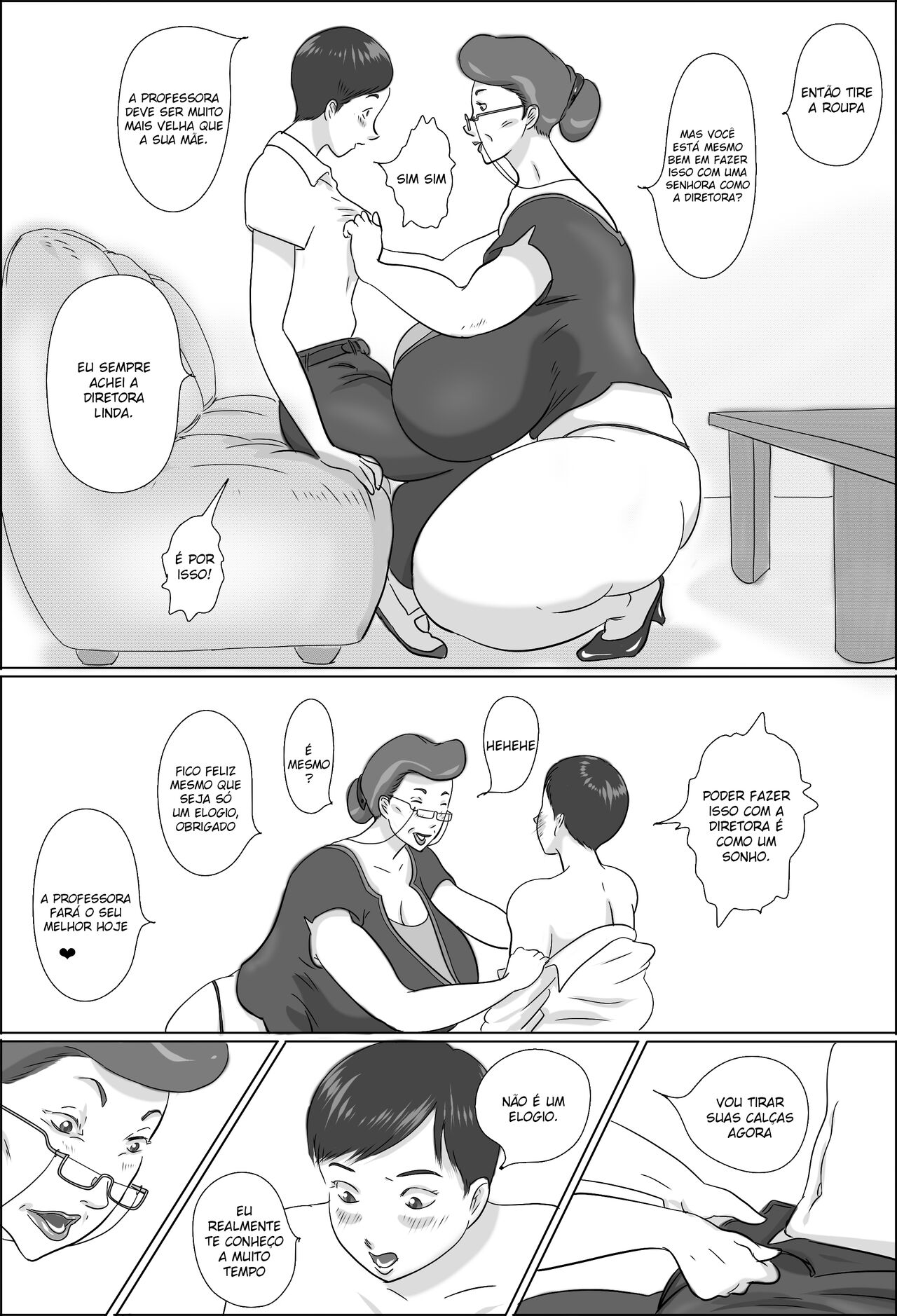 [Zenmai Kourogi] Kouchou wa Gakkou de Seito o Asaru -A Diretora Persegue Alunos Na Escola [Português] 8eme image