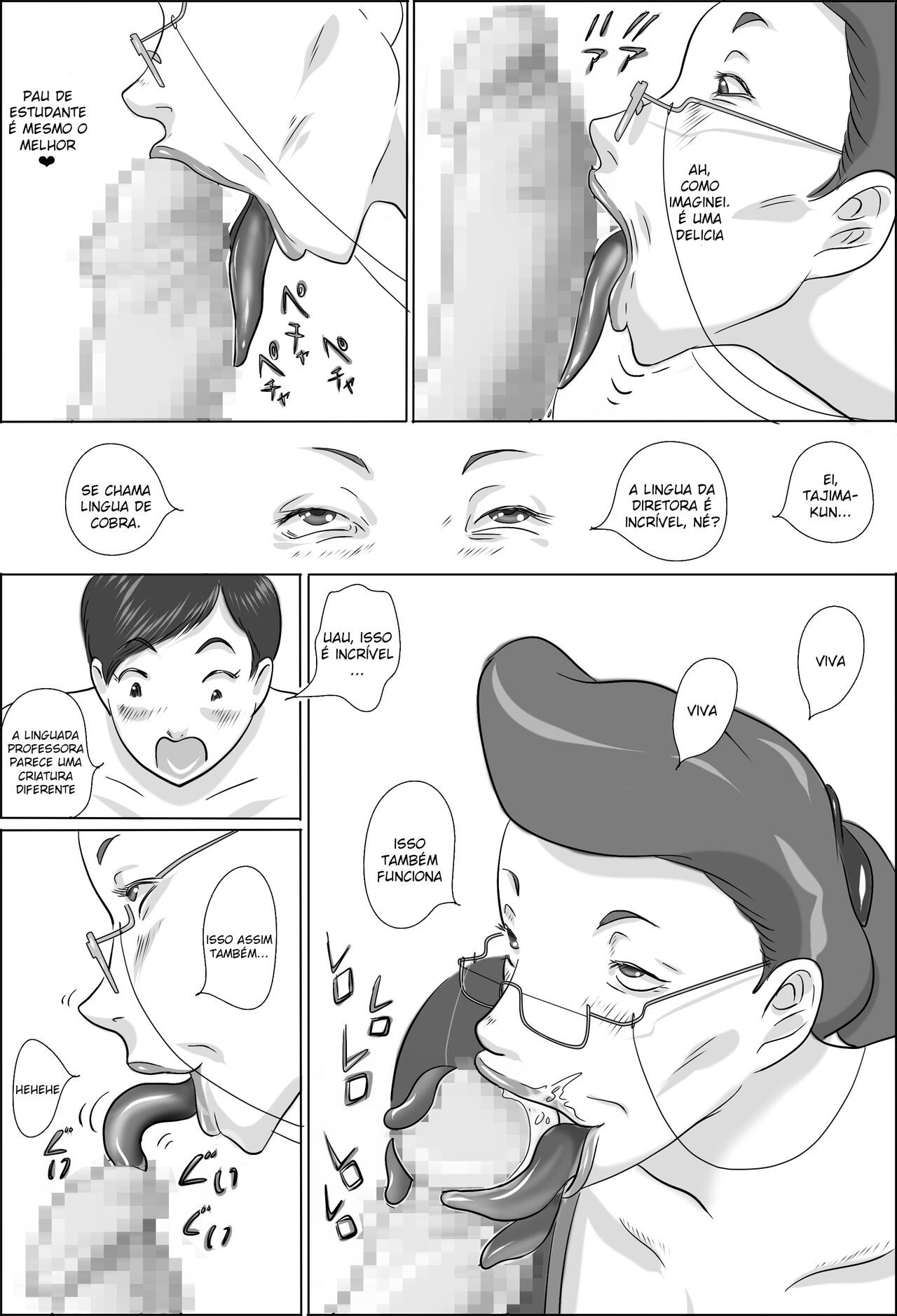 [Zenmai Kourogi] Kouchou wa Gakkou de Seito o Asaru -A Diretora Persegue Alunos Na Escola [Português] 10eme image