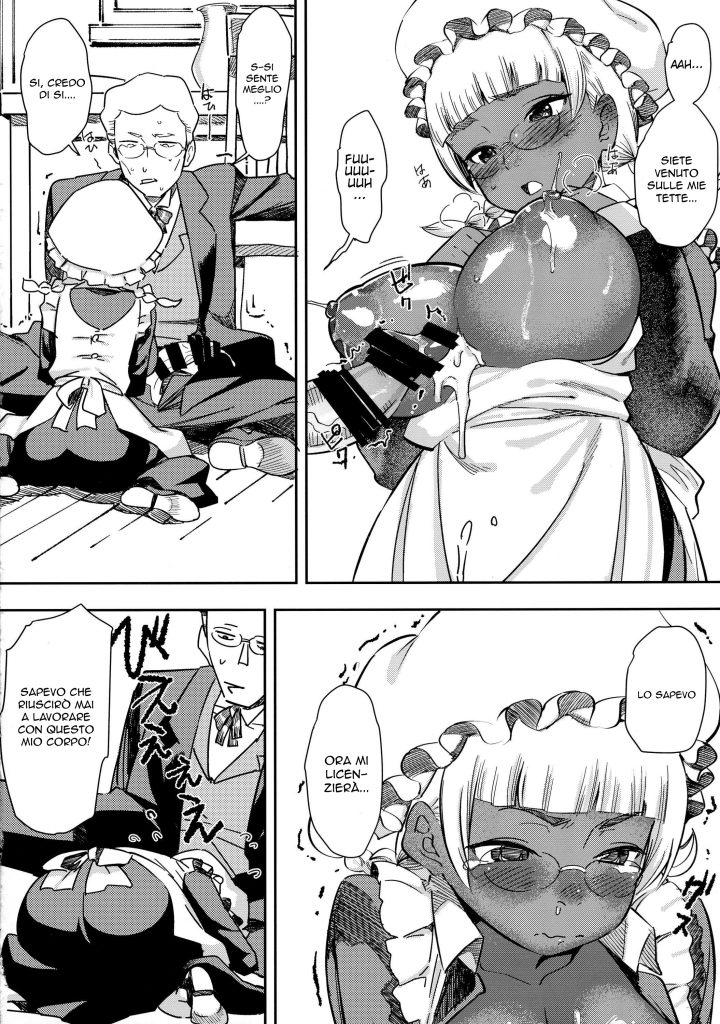 (C91) [GOLD KOMAN SEX (Bakushishi AT)] Ganso! Kasshoku Kokumaro Funnyuu Maid!!! | Le Tette della Nuova Cameriera [Italian] 画像番号 16